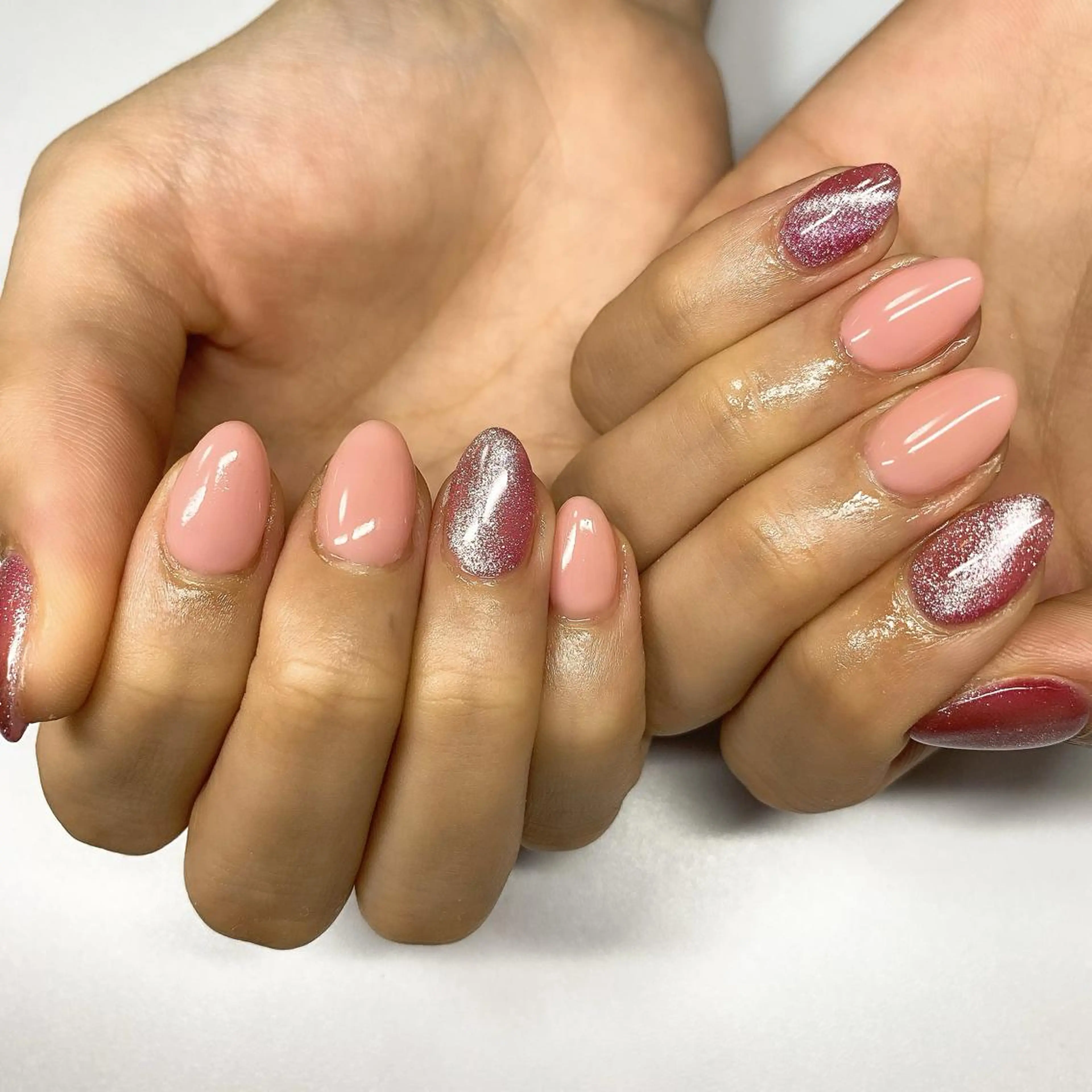 ネイル マグネットネイル シンプルネイル ハンドネイル vivi nailのネイルデザイン