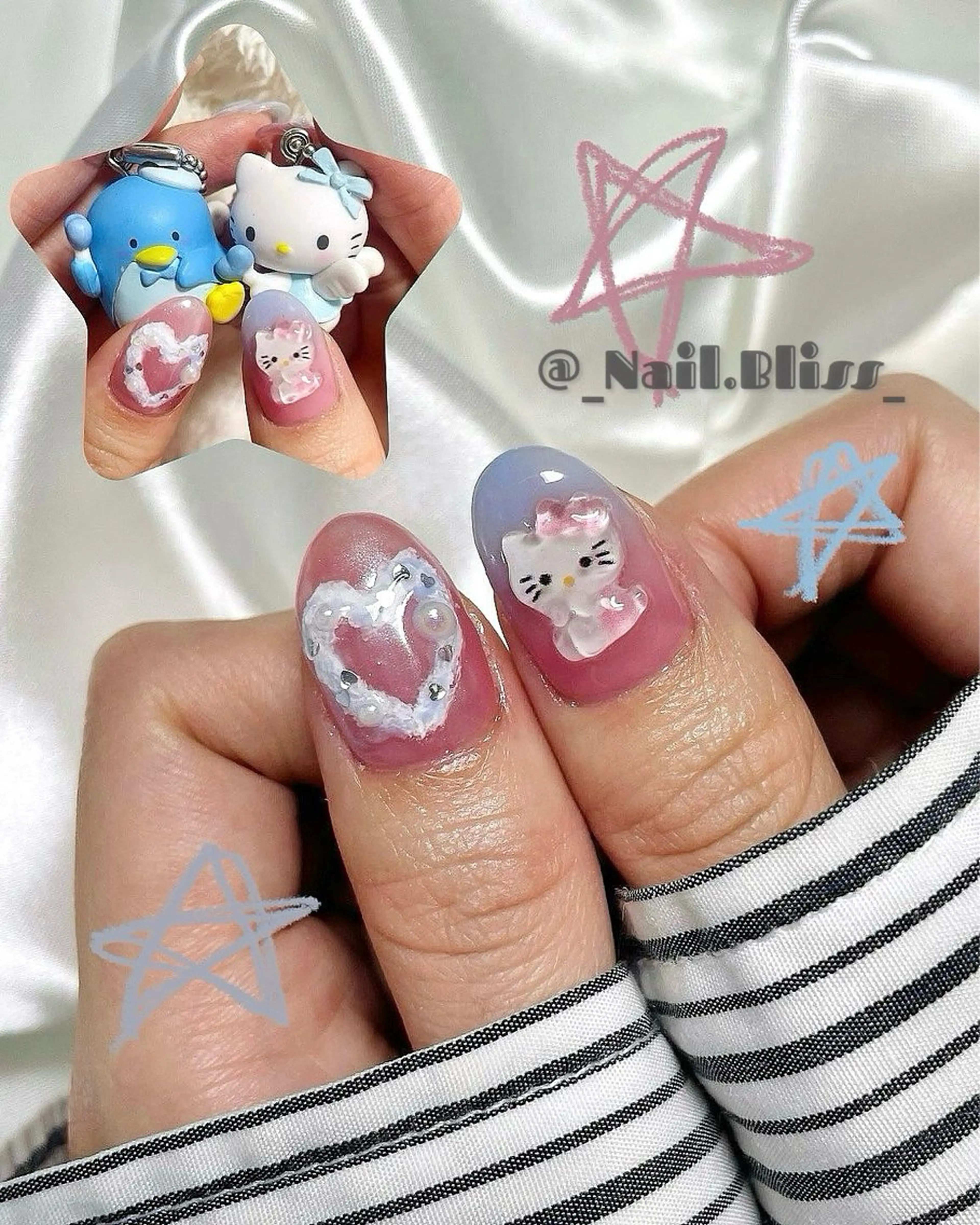 ネイル ハート ハンドネイル NAIL BLISSのネイルデザイン