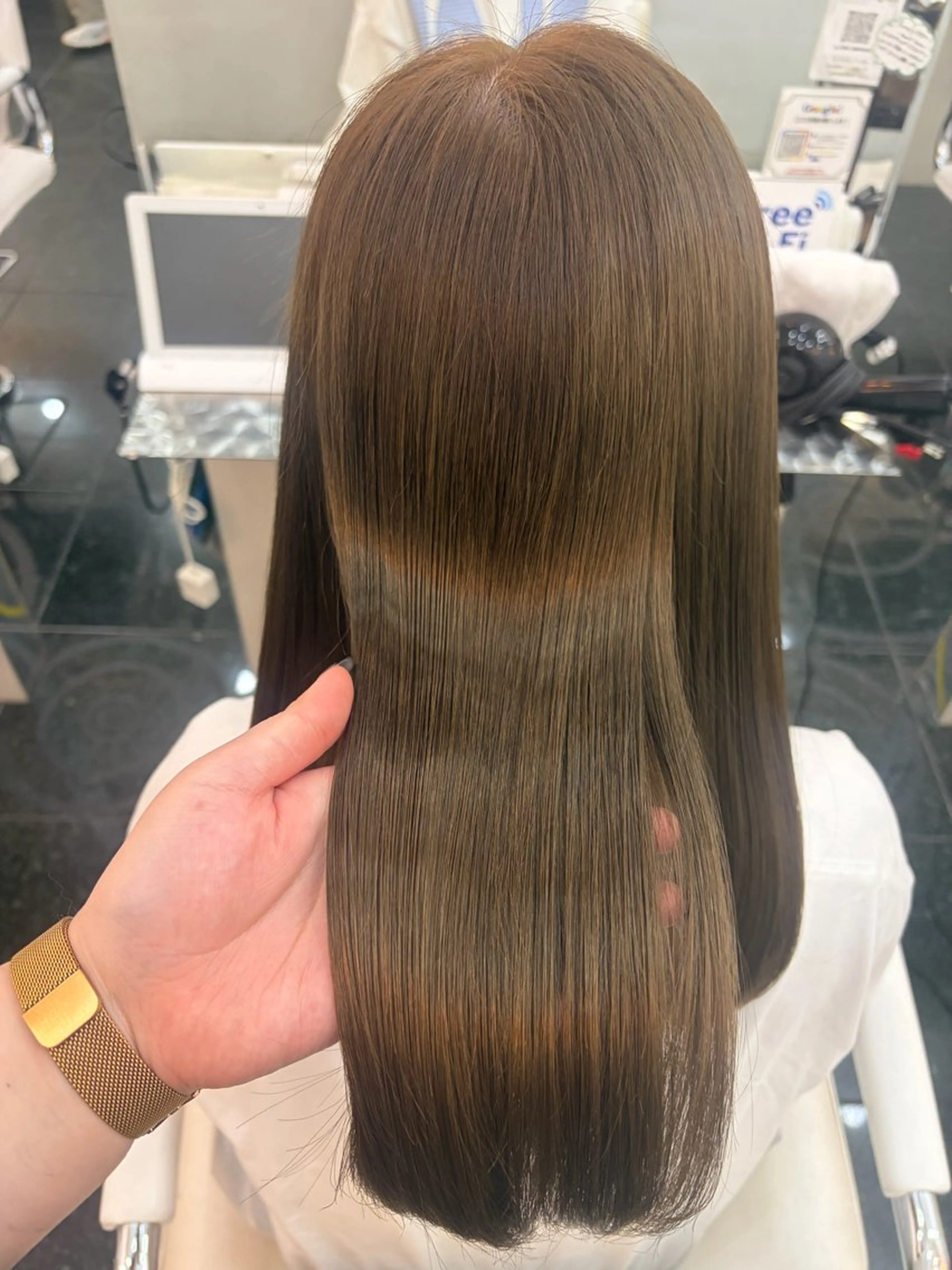 セミロング カラー ベージュカラー ヘーゼル ヘアカラー ガーリー×韓国🎀 ⟡.·天野結良⟡.·のヘアスタイル