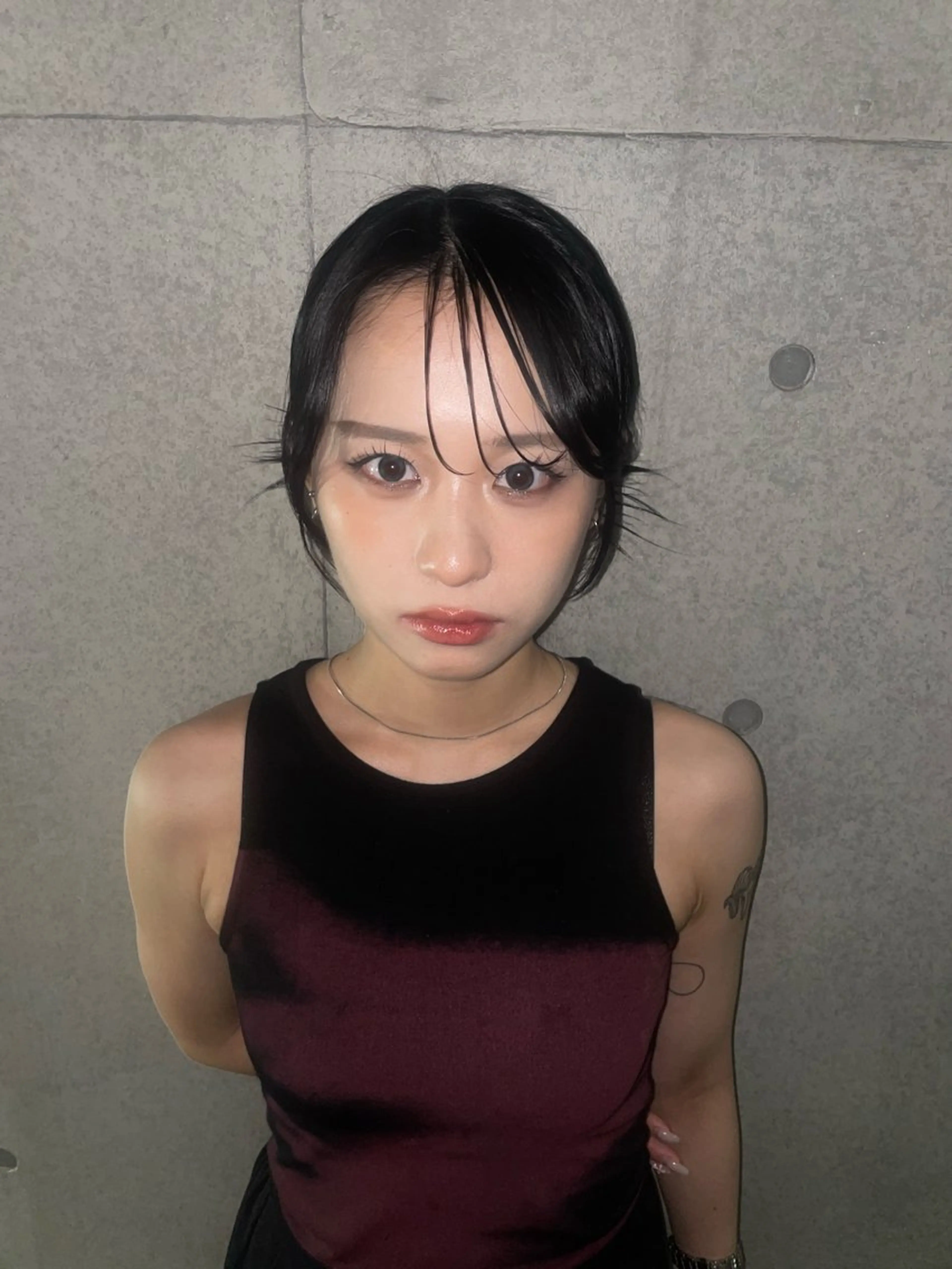 顔周りカット＋ヘアセット（韓国風／y2k／タイトヘア）の写真