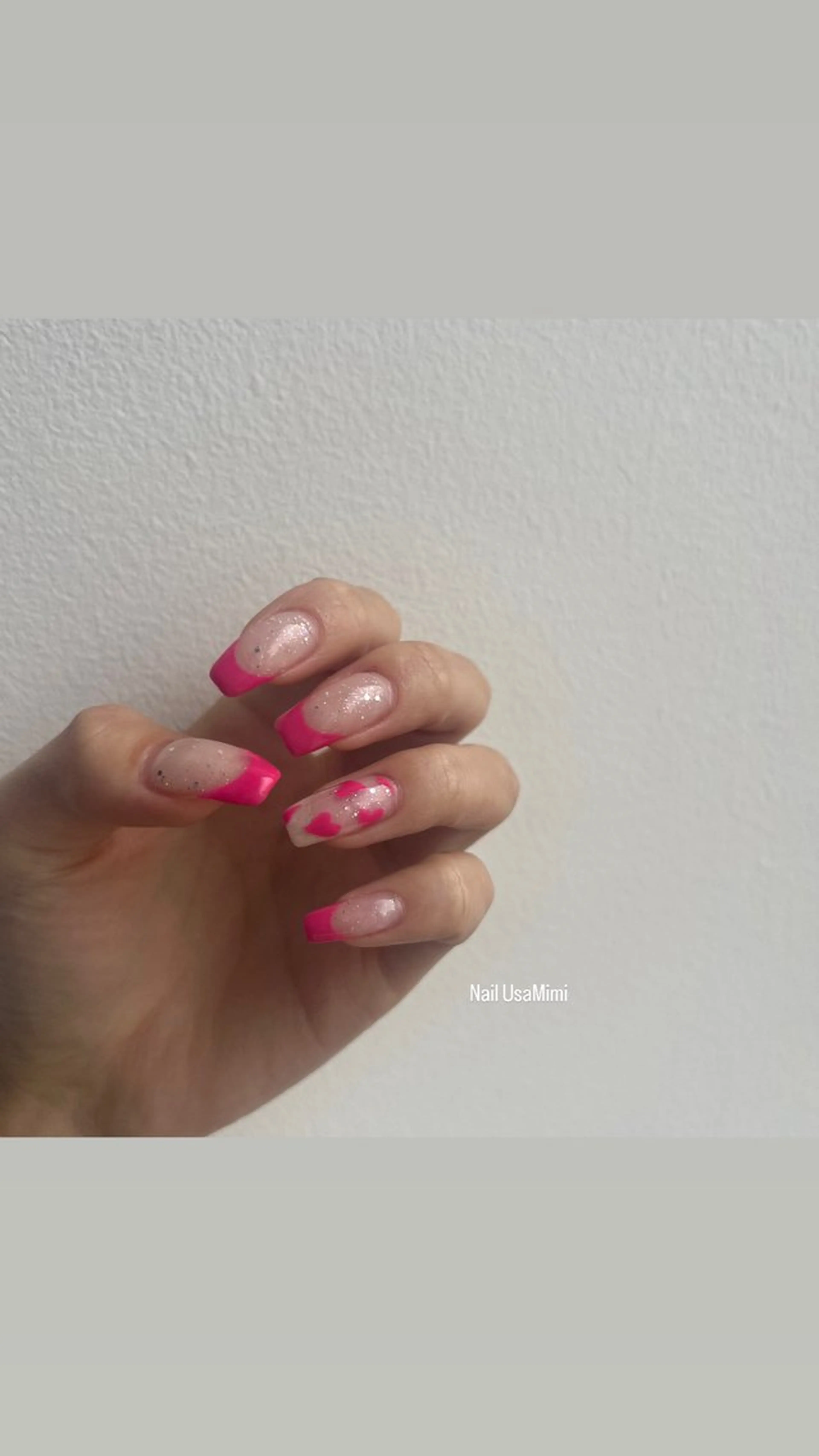 ネイル ジェルネイル ハート マグネットネイル 持ち込み ワンカラーネイル 本町NailUsa Mimi RIKOのネイルデザイン