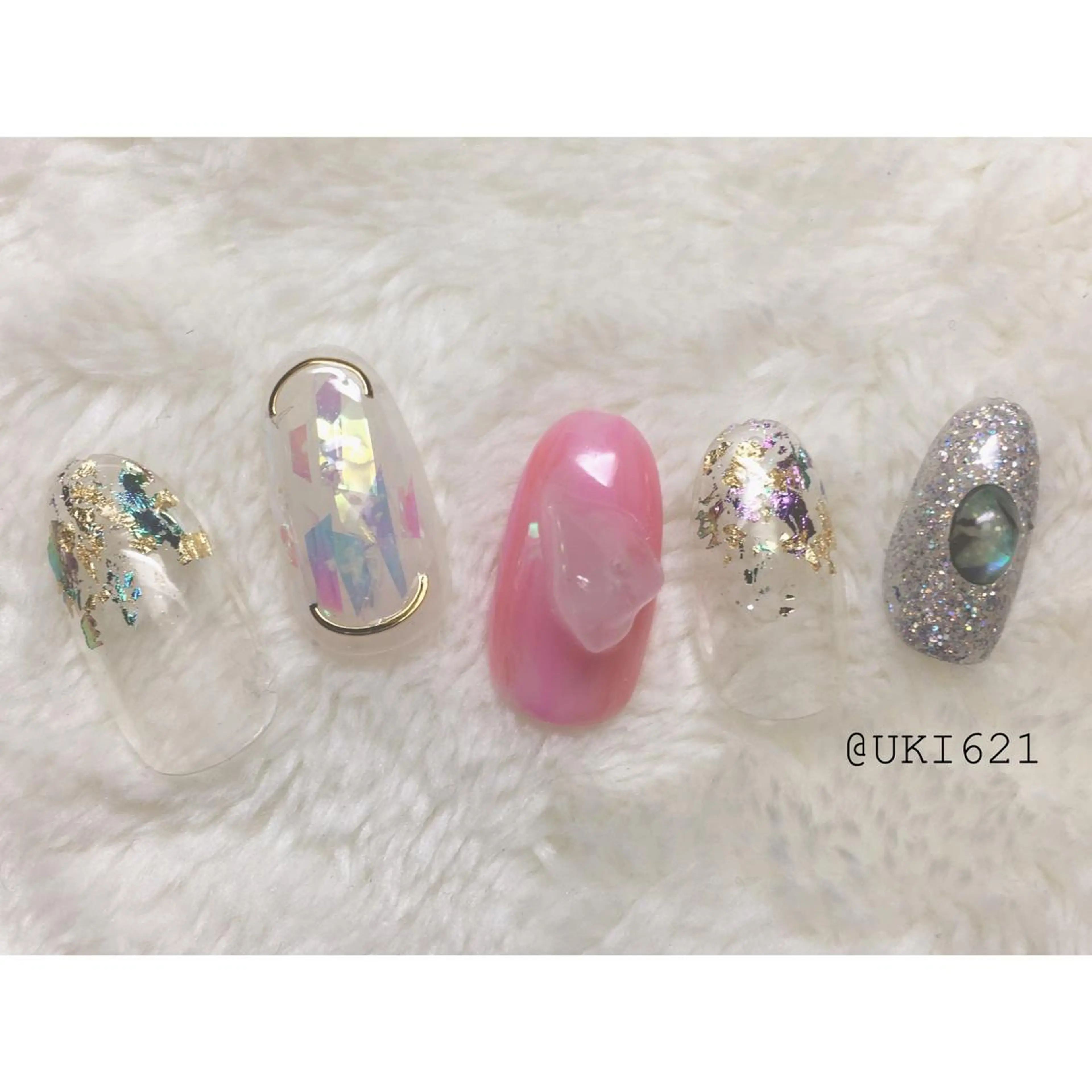 ネイル キラキラネイル ラメ(グリッター) Ameri nail /UKIのネイルデザイン