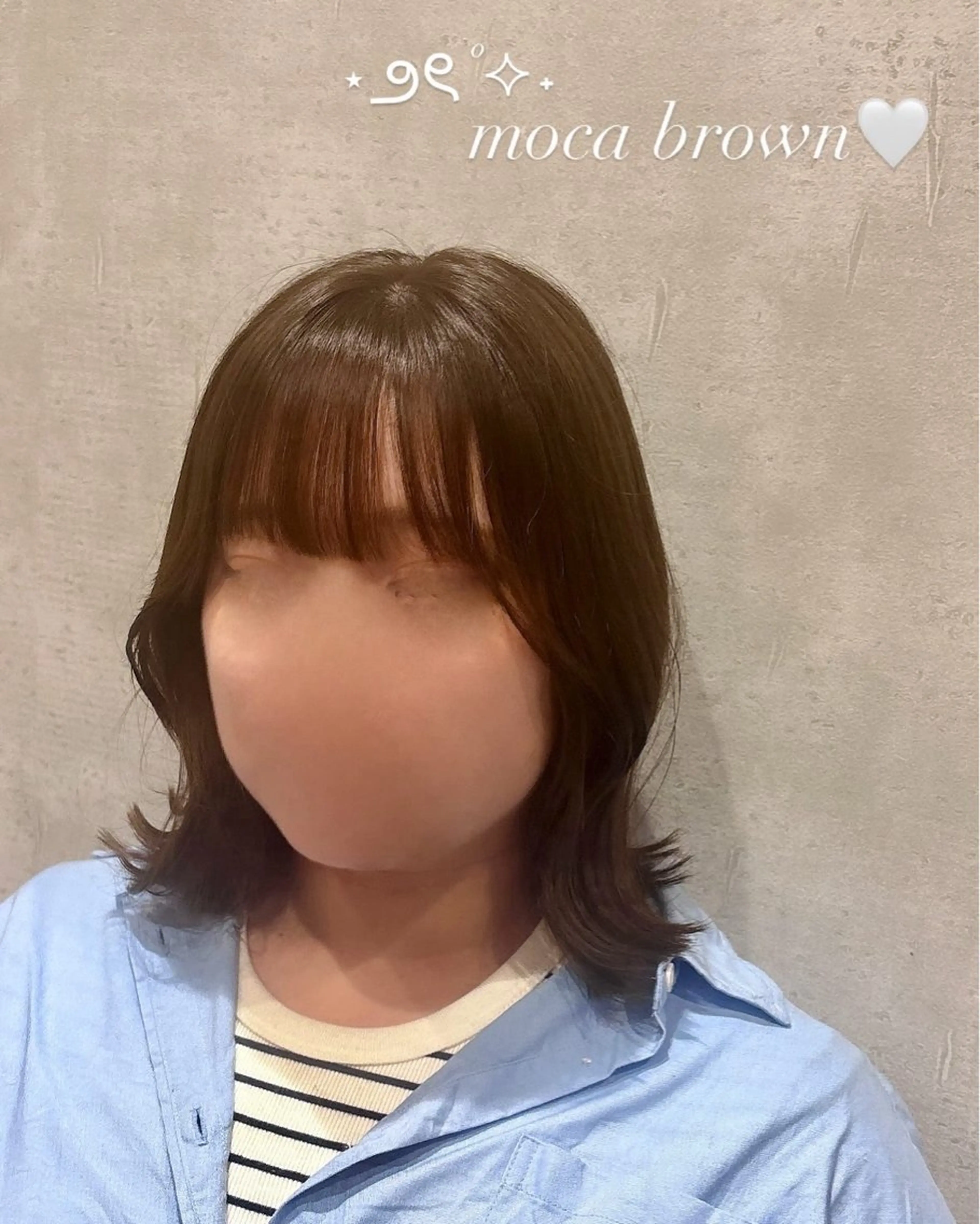 ミディアム カラー ブラウンカラー 透明感カラー 大橋 彩香のヘアスタイル