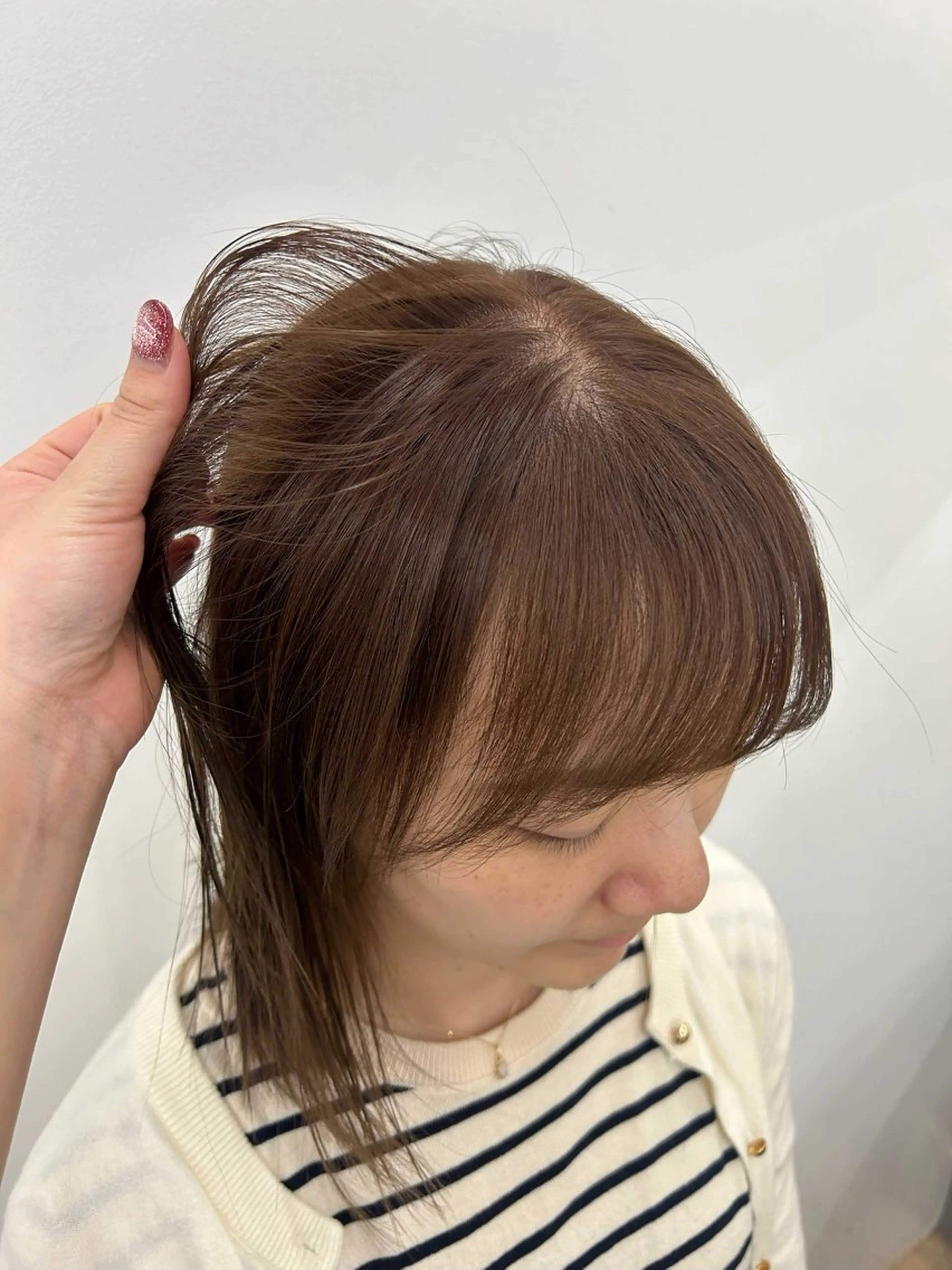 ミディアム ワイドバング カット ヘアカラー トリートメント ベージュ/透明感/ レイヤー/あやか💕のヘアスタイル