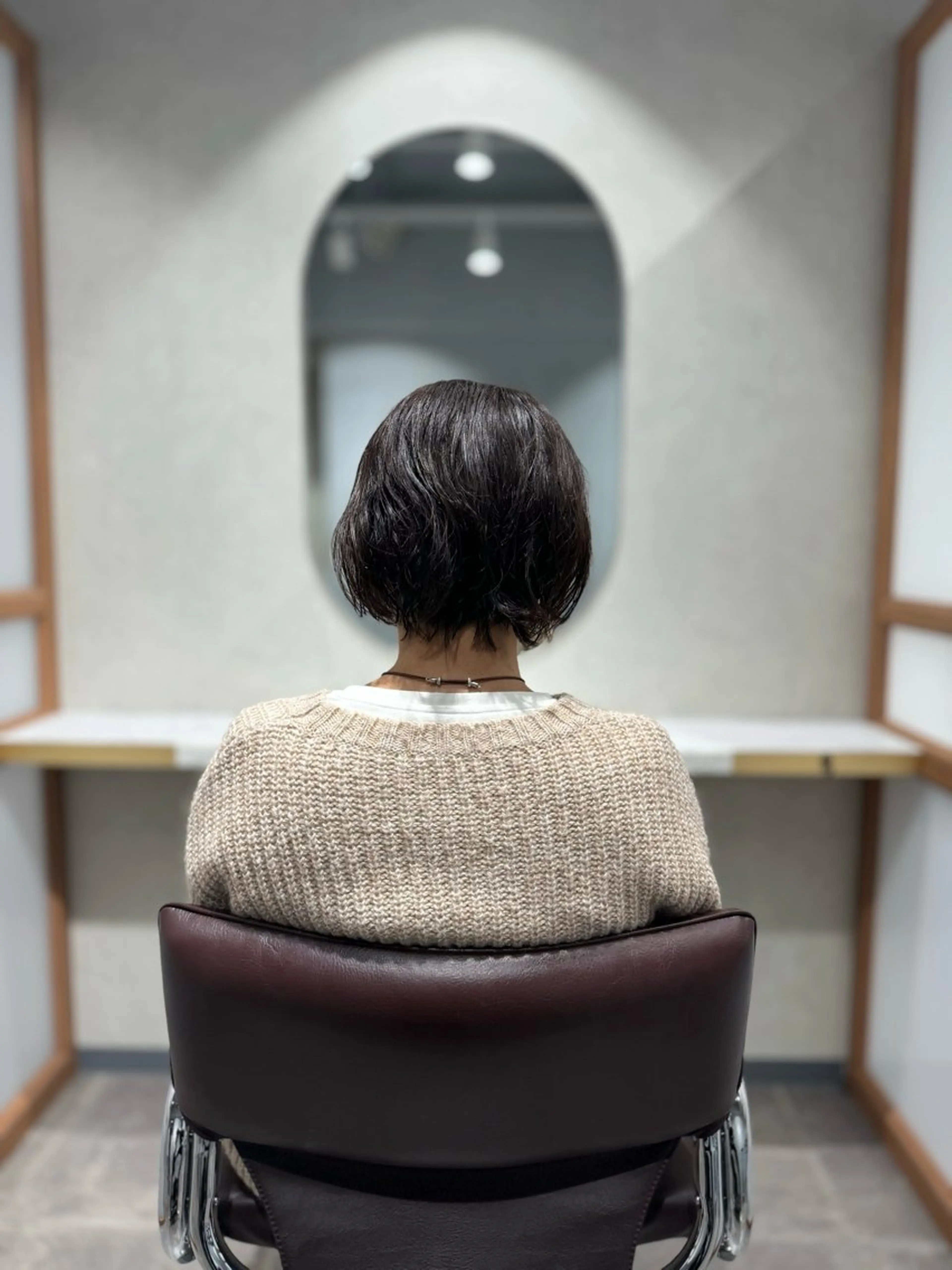 ショート カット ヘアカラー くせ毛カット終着点 カワサキトオル溝の口のヘアスタイル