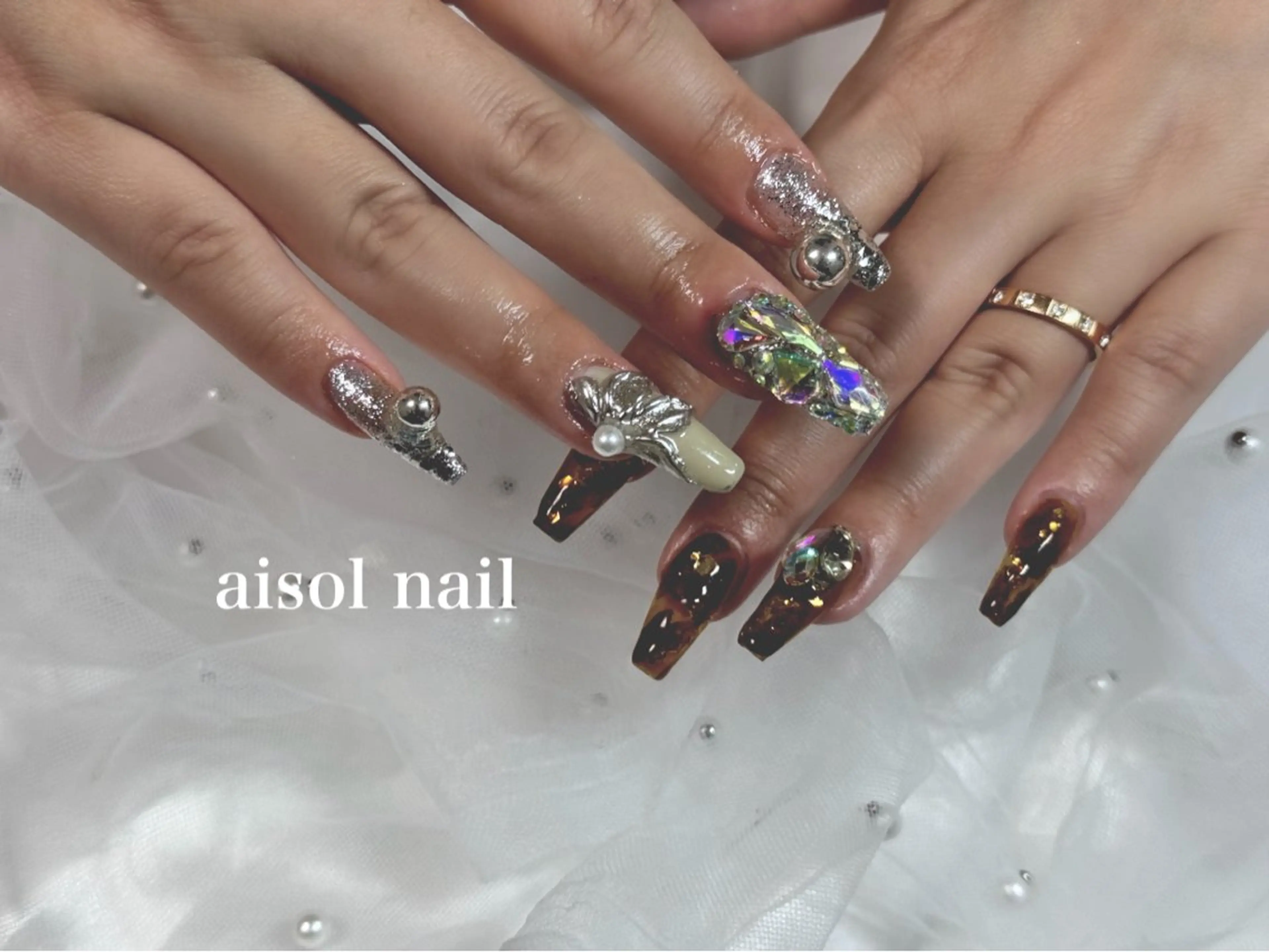 ネイル 持ち込み ハンドネイル Aisol nail salonのネイルデザイン