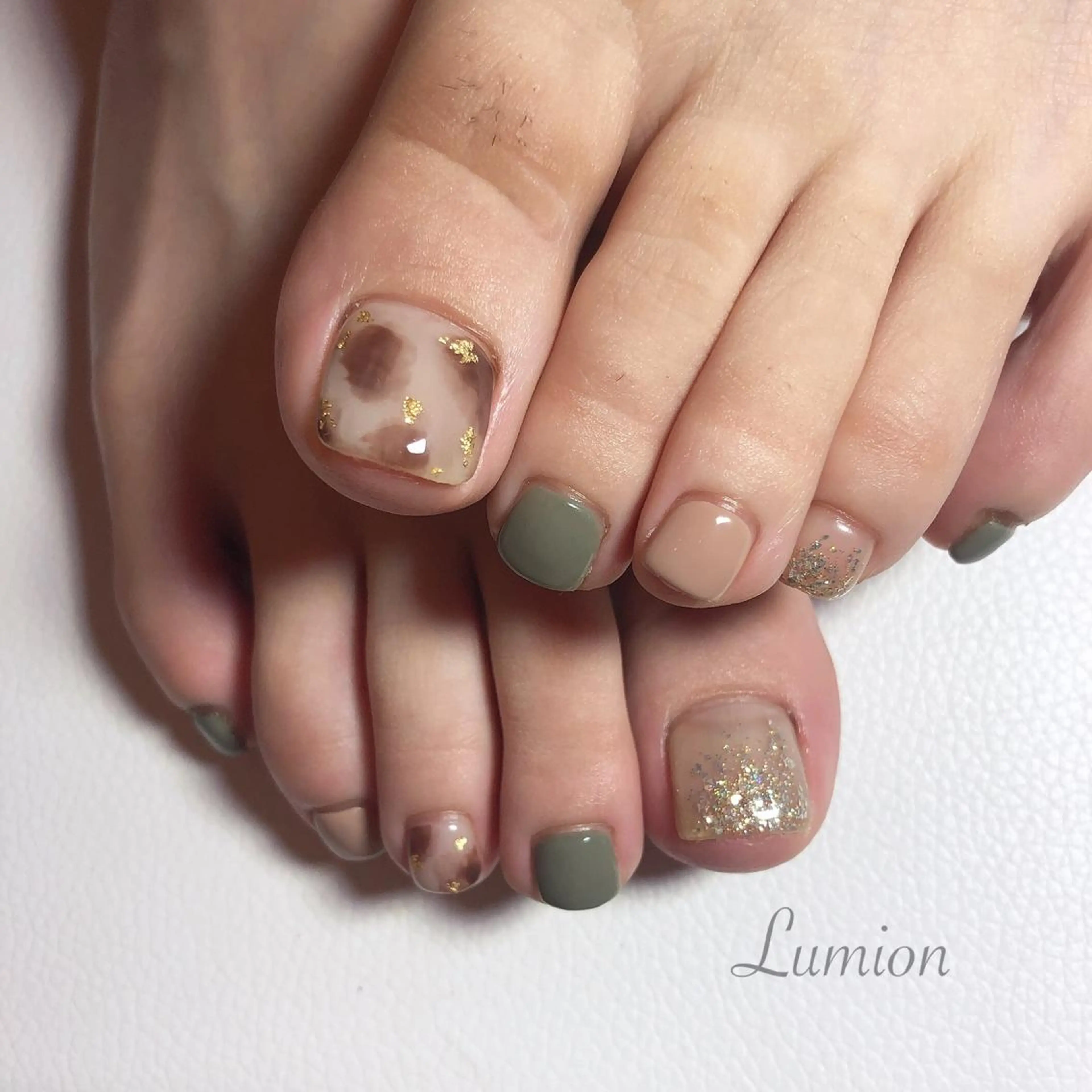 オフ、お好きなアート2本、フットバスケア込みフットワンカラーの写真