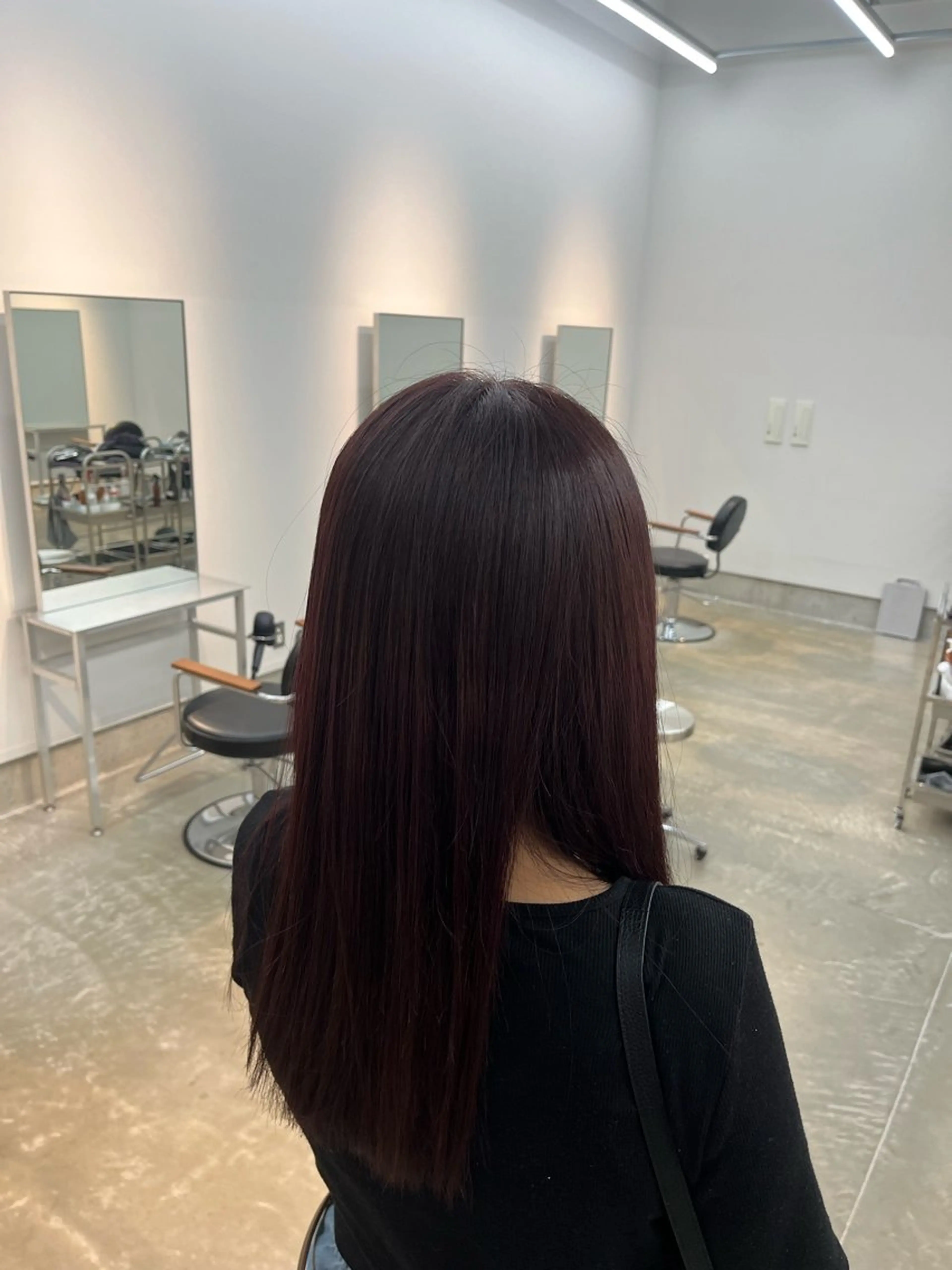 セミロング ピンクブラウン ヘアカラー トリートメント Yuito/カラー/ ブリーチ/ストレートのヘアスタイル