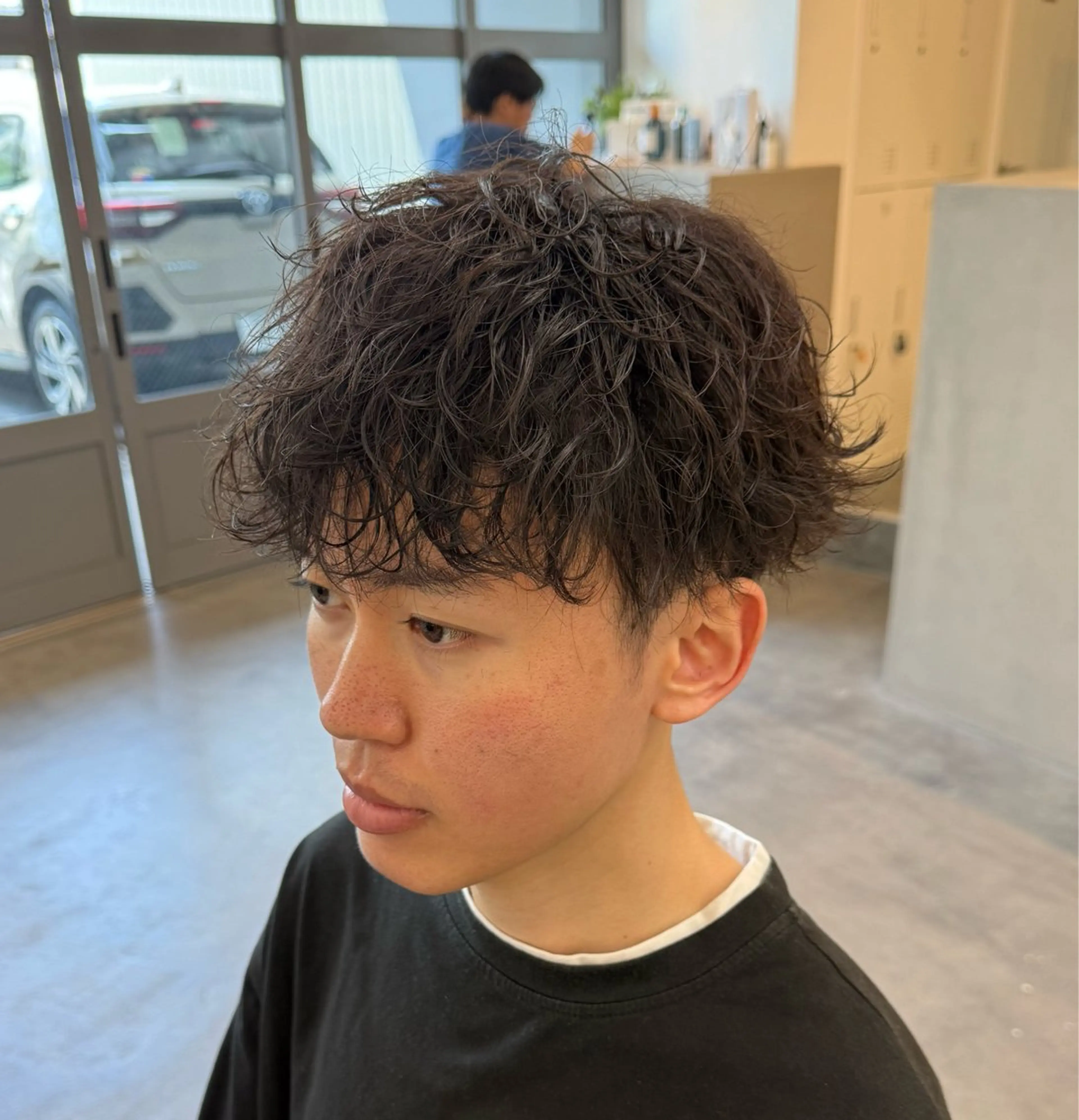 ショート パーマ ボブ 韓国風ヘア ショートヘア ウルフカット ニュアンスパーマ 古賀 雄大のヘアスタイル