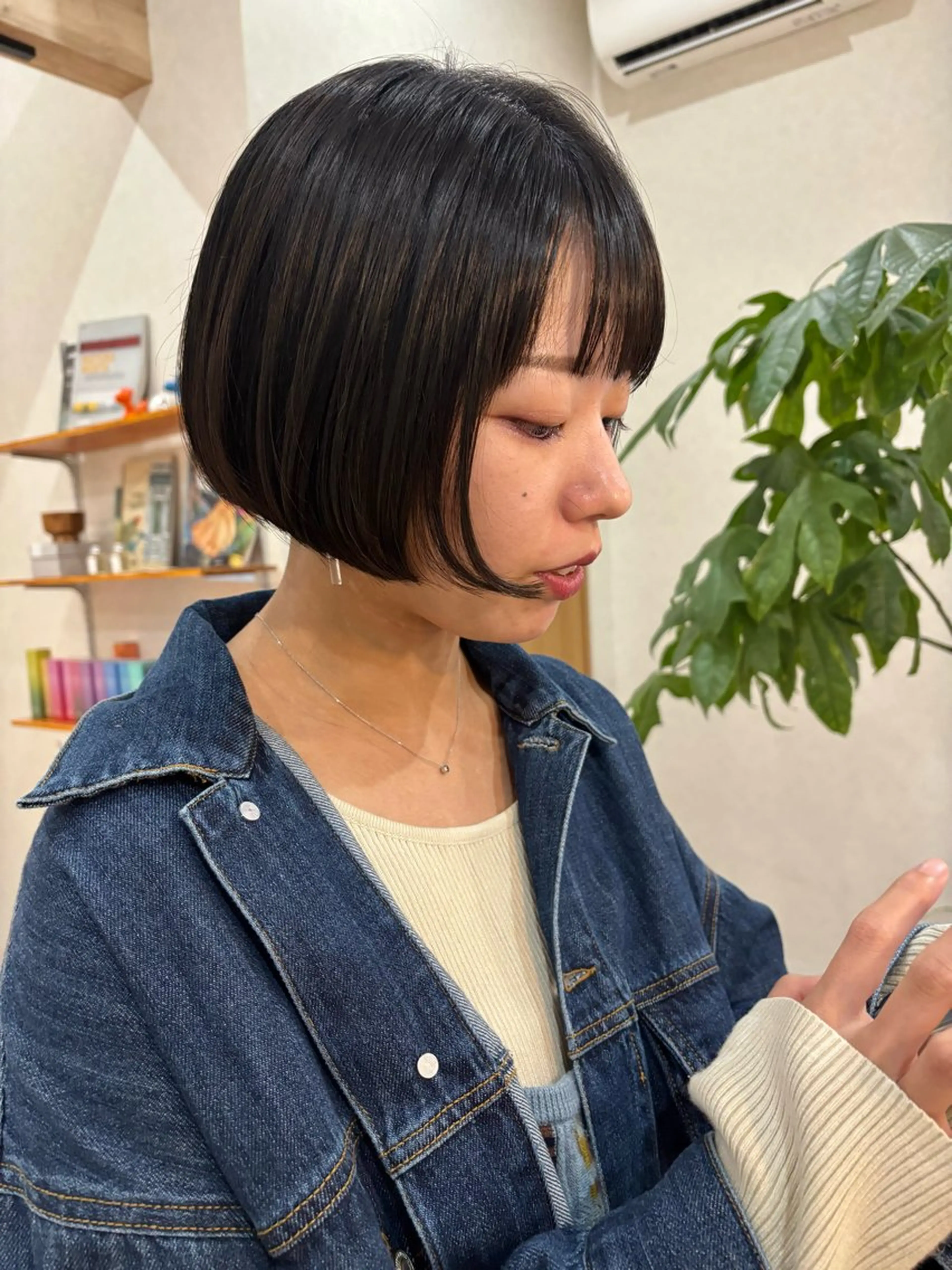 ショート カット トリートメント en,ボブ/レイヤー パーマ/透明感カラーのヘアスタイル