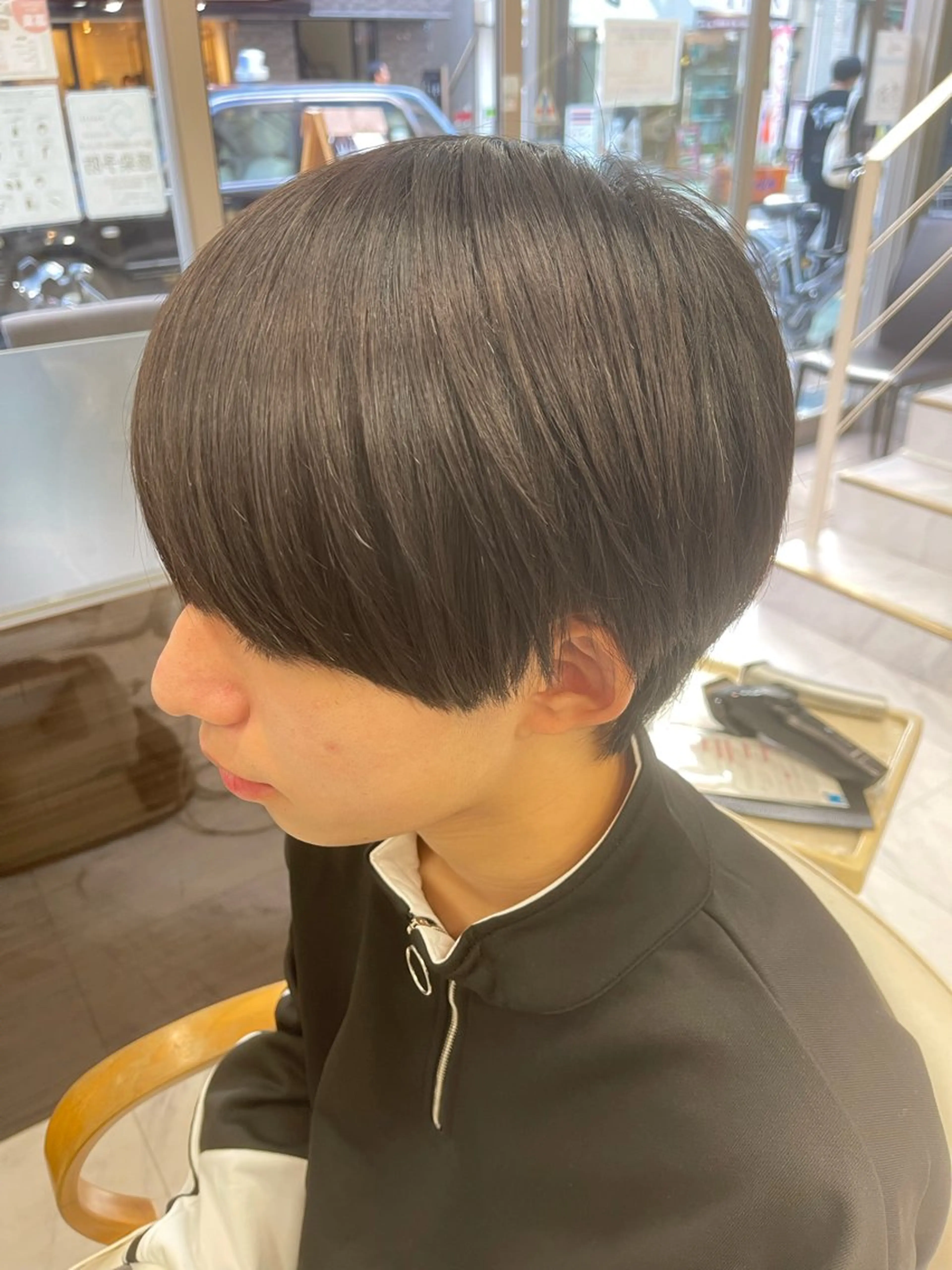 ショート メンズ マッシュ 縮毛矯正 カット 🌻メンズカット 落合諒🌻のヘアスタイル