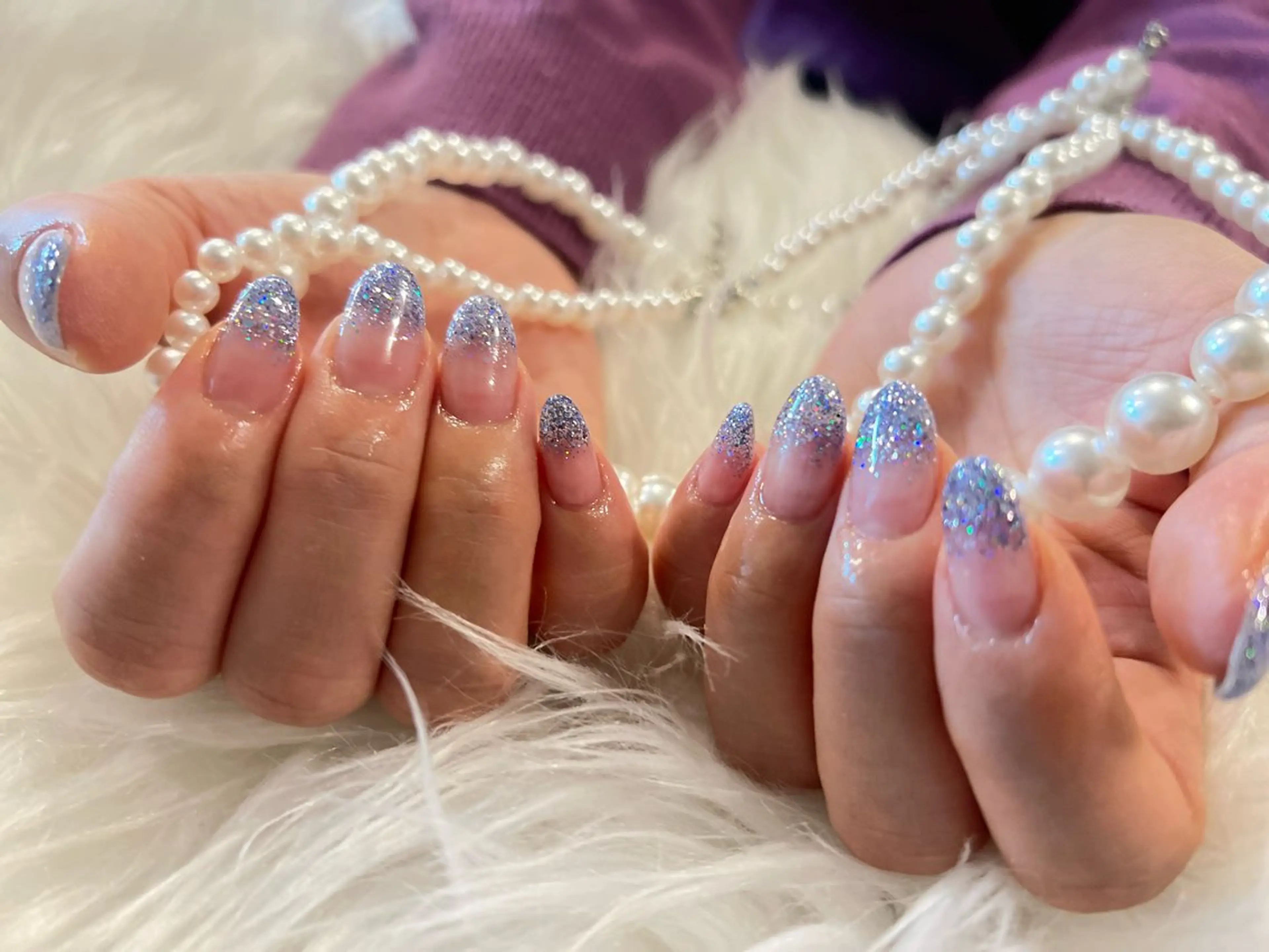 ネイル ラメ(グリッター) ラメグラデーション 88-nail. MAKIのネイルデザイン