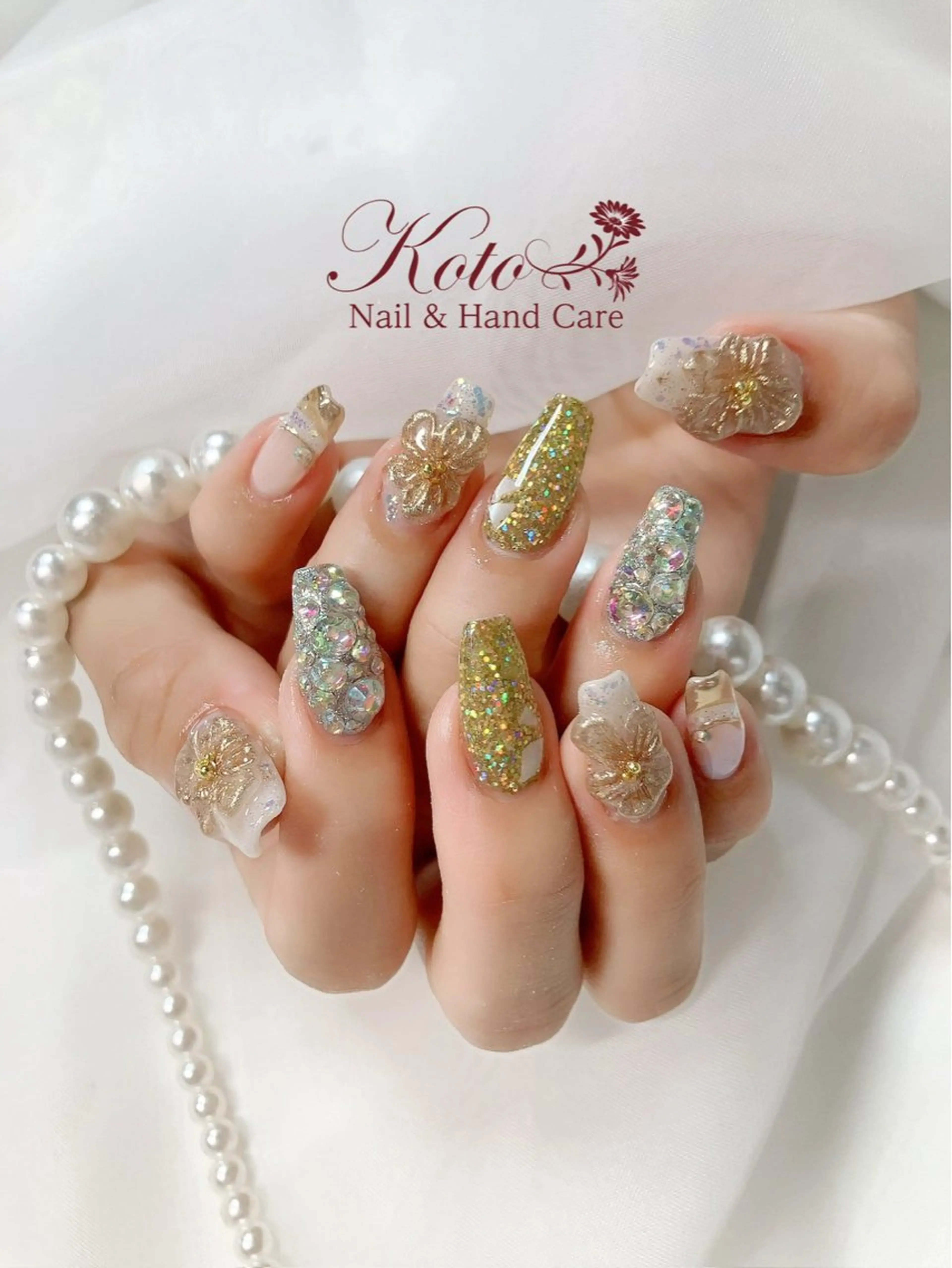 ネイル 長さ出し ジェルネイル 持ち込み ニュアンスネイル 赤色 ハンドネイル Nail Salon KOTOのネイルデザイン