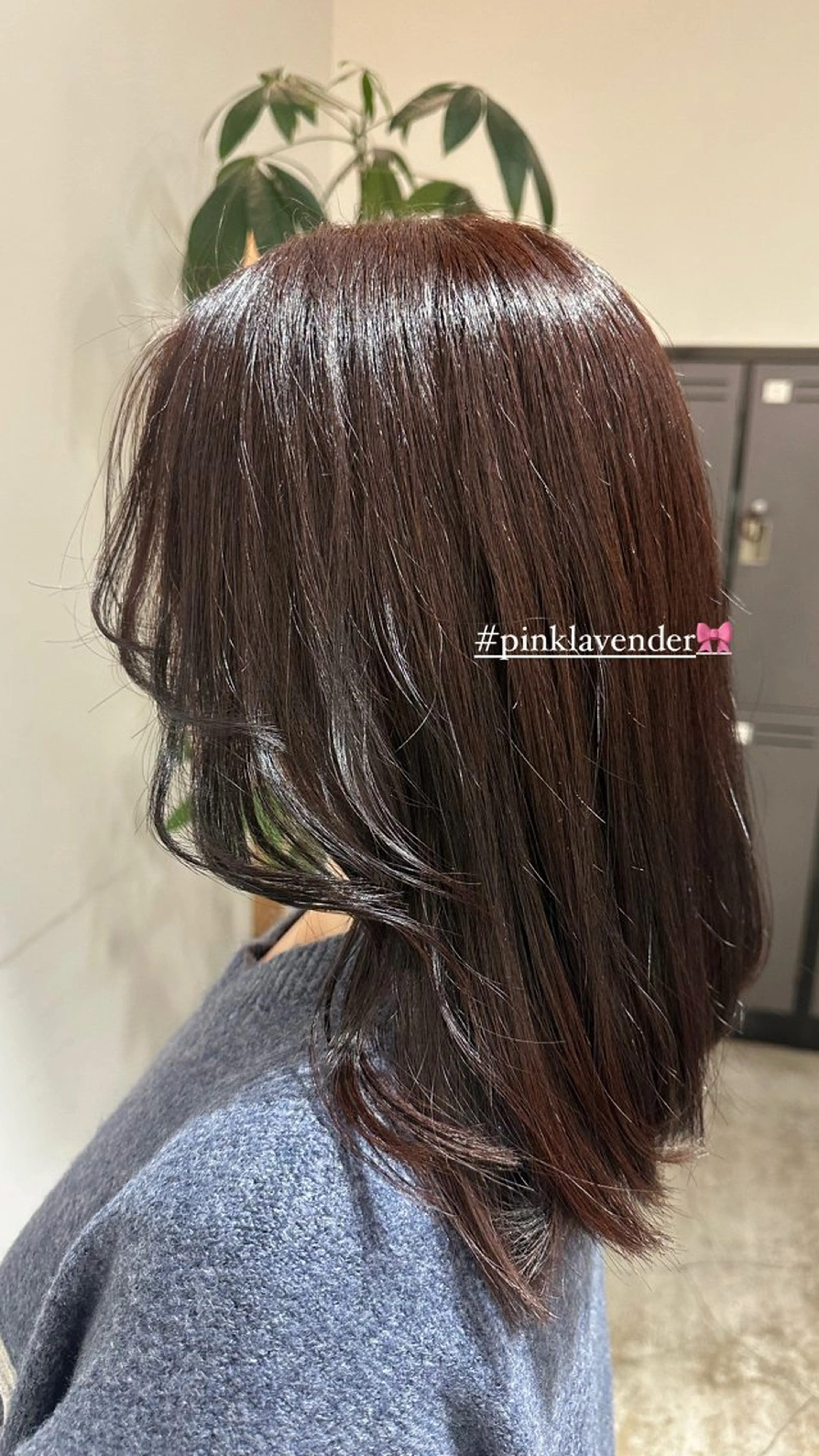 ミディアム カラー ピンクカラー 垣内 奈緒のヘアスタイル