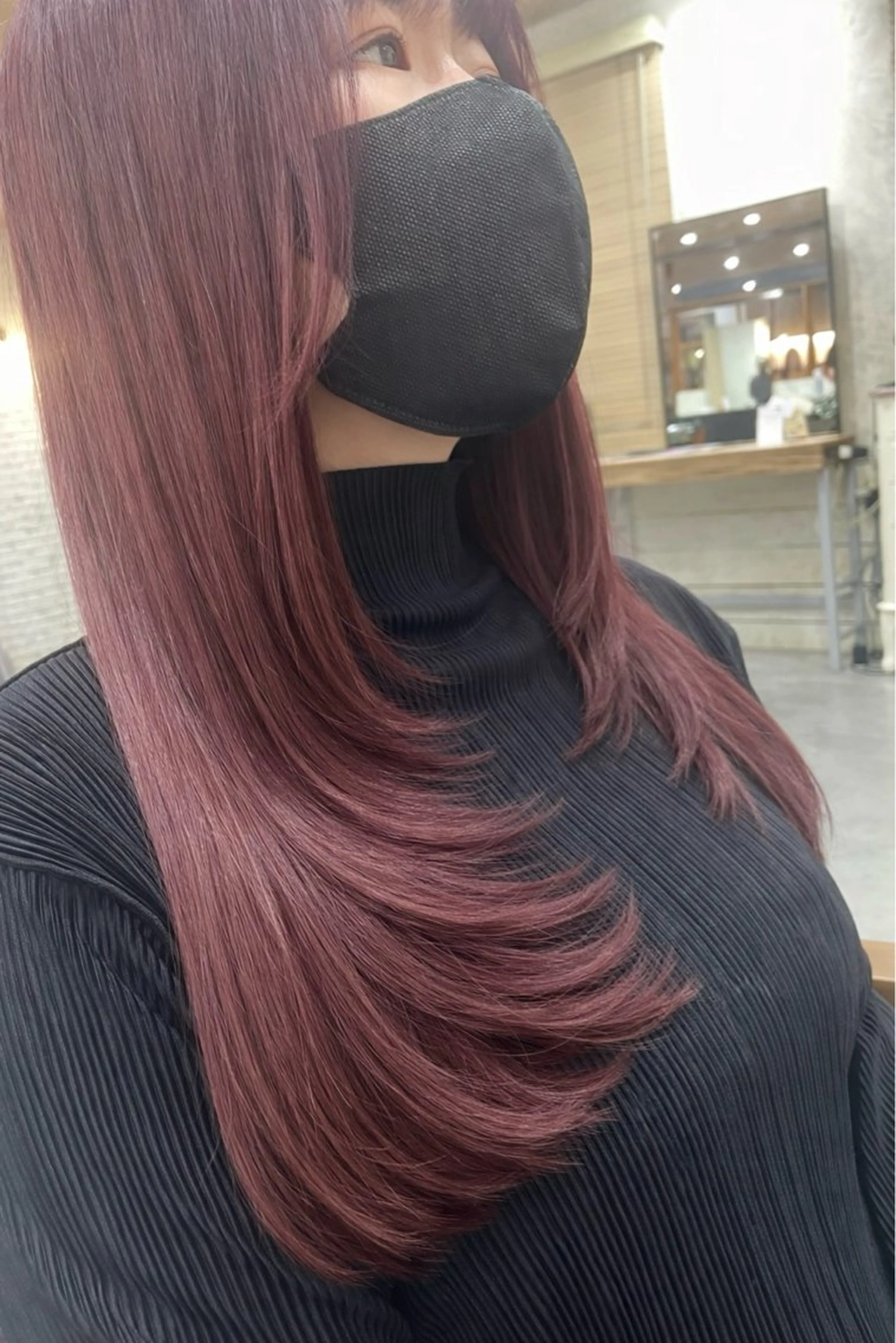 ロング カラー 顔まわりレイヤー レイヤーカット littlelink キタジマのヘアスタイル