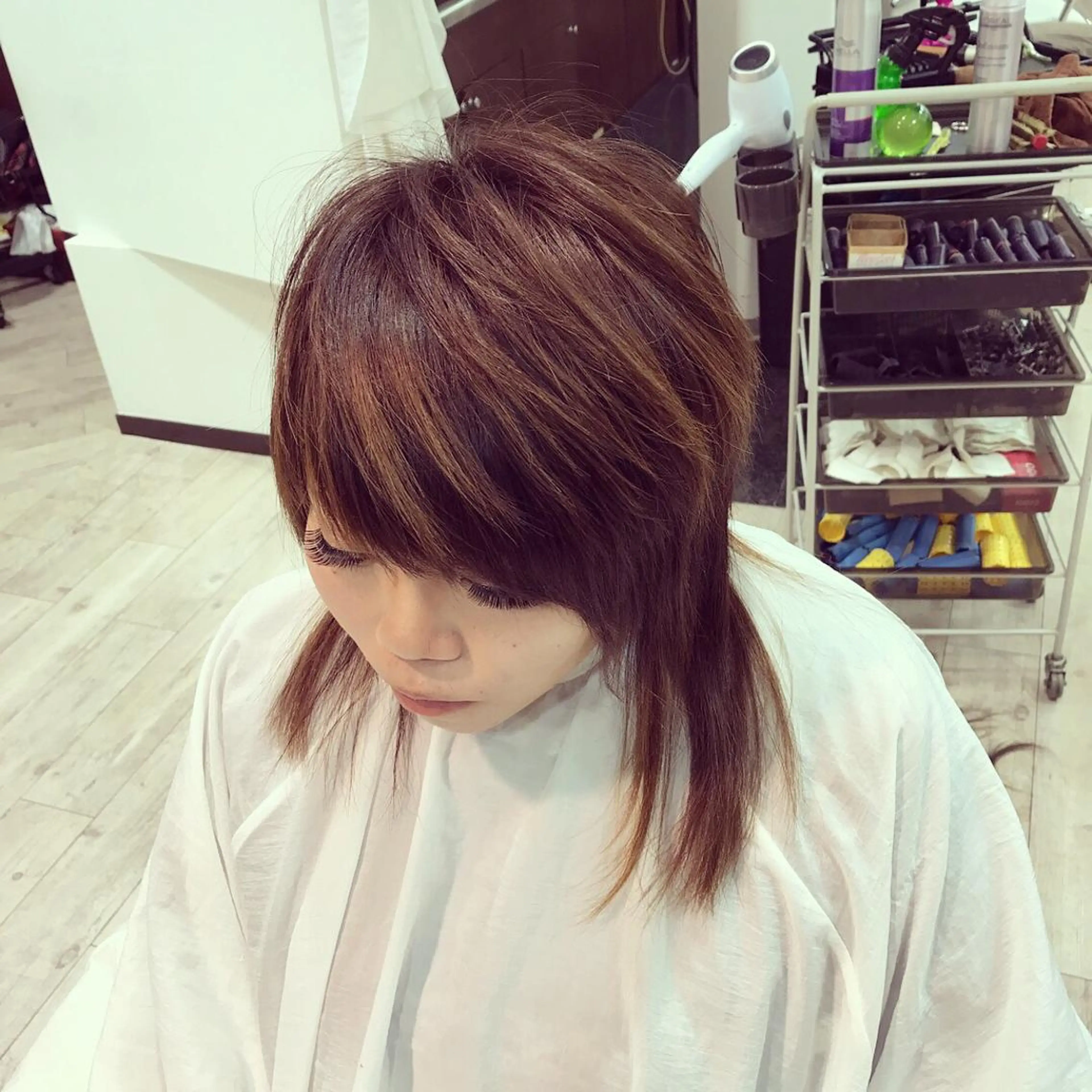 ショート ミディアム セミロング ロング カラー パーマ ヘアアレンジ メンズ キッズ ネイル マツエク・マツパ ドライ カット✂️髪質改善のヘアスタイル