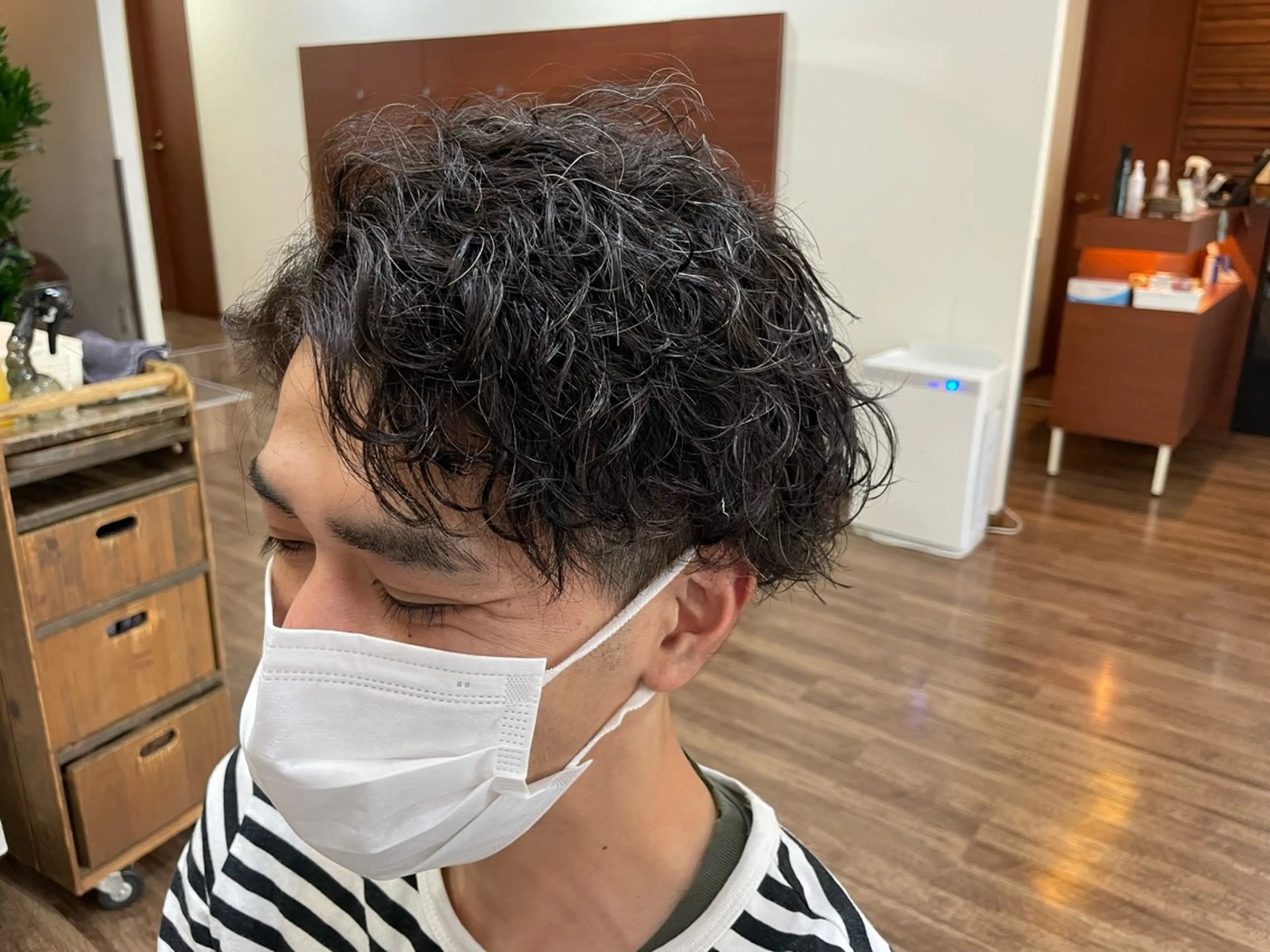 カット+波巻きパーマ+リケラトリーメントの写真