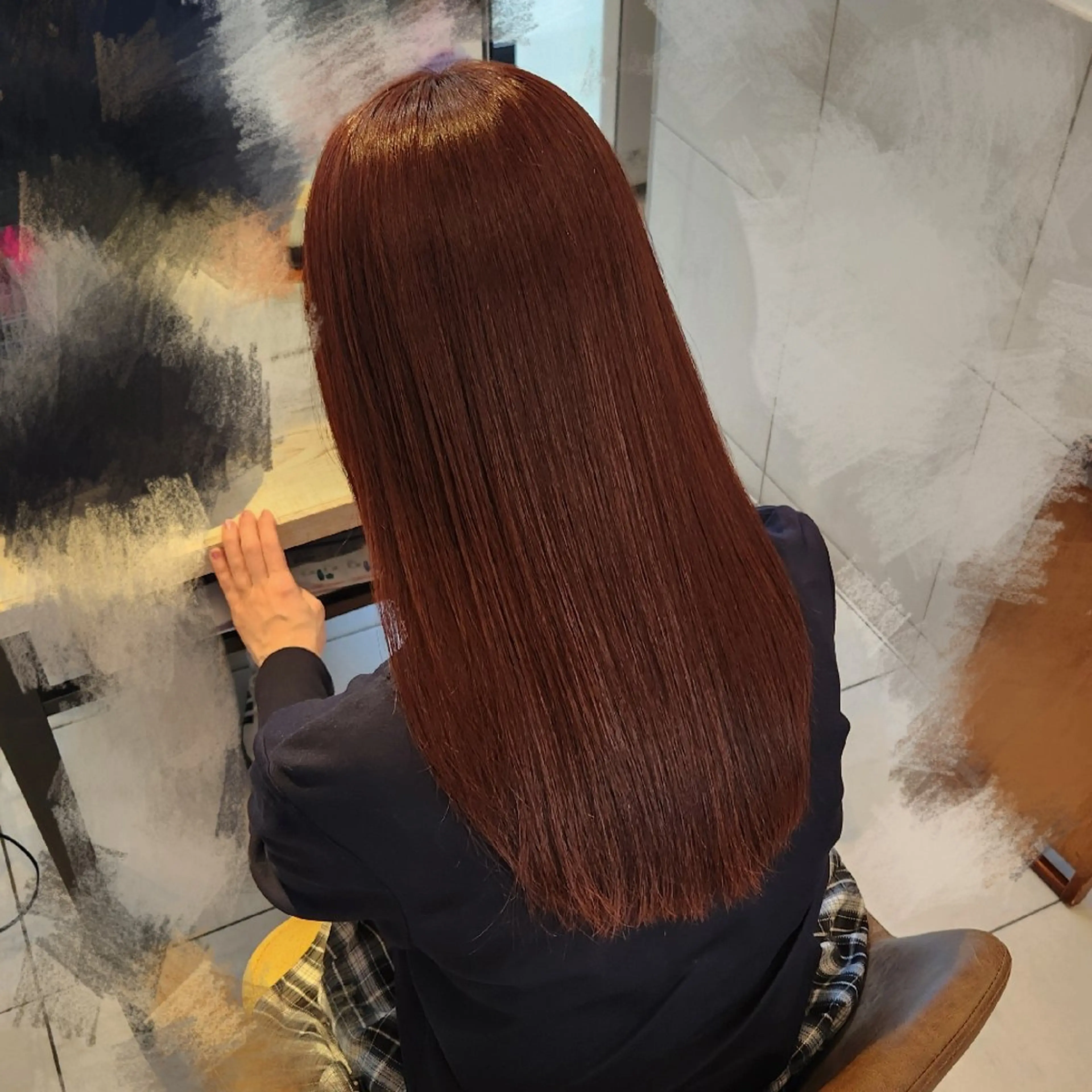 カラー ブラウンカラー レッドカラー ヘアカラー くまだ あかねฅ🐶🐾のヘアスタイル