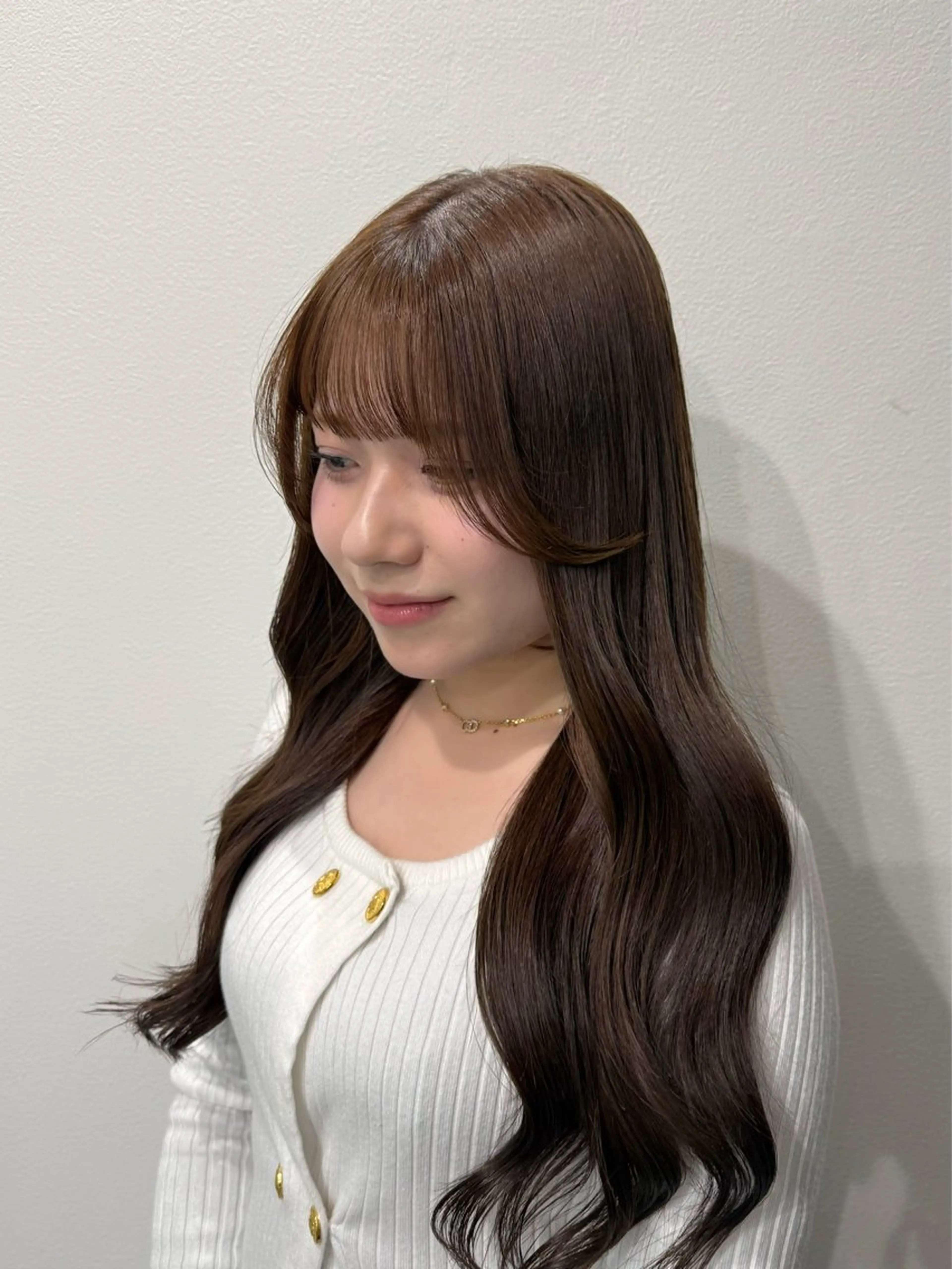 ロング カラー ベージュカラー カット ヘアカラー トリートメント azumi/ボブ/暖 色/オリーブ/縮毛のヘアスタイル