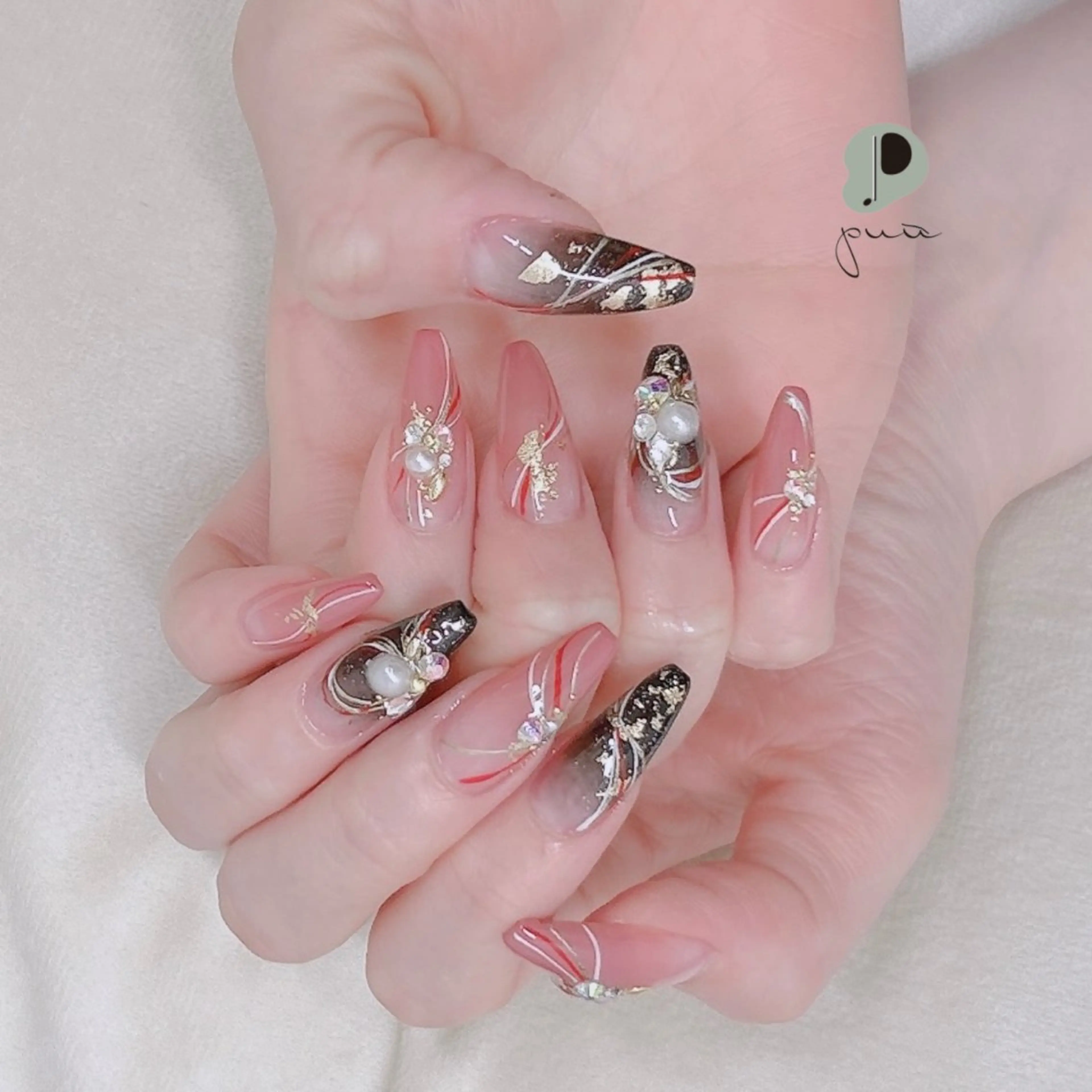 ネイル グラデーション スカルプネイル ハンドネイル Nail salon puu kyotoのネイルデザイン