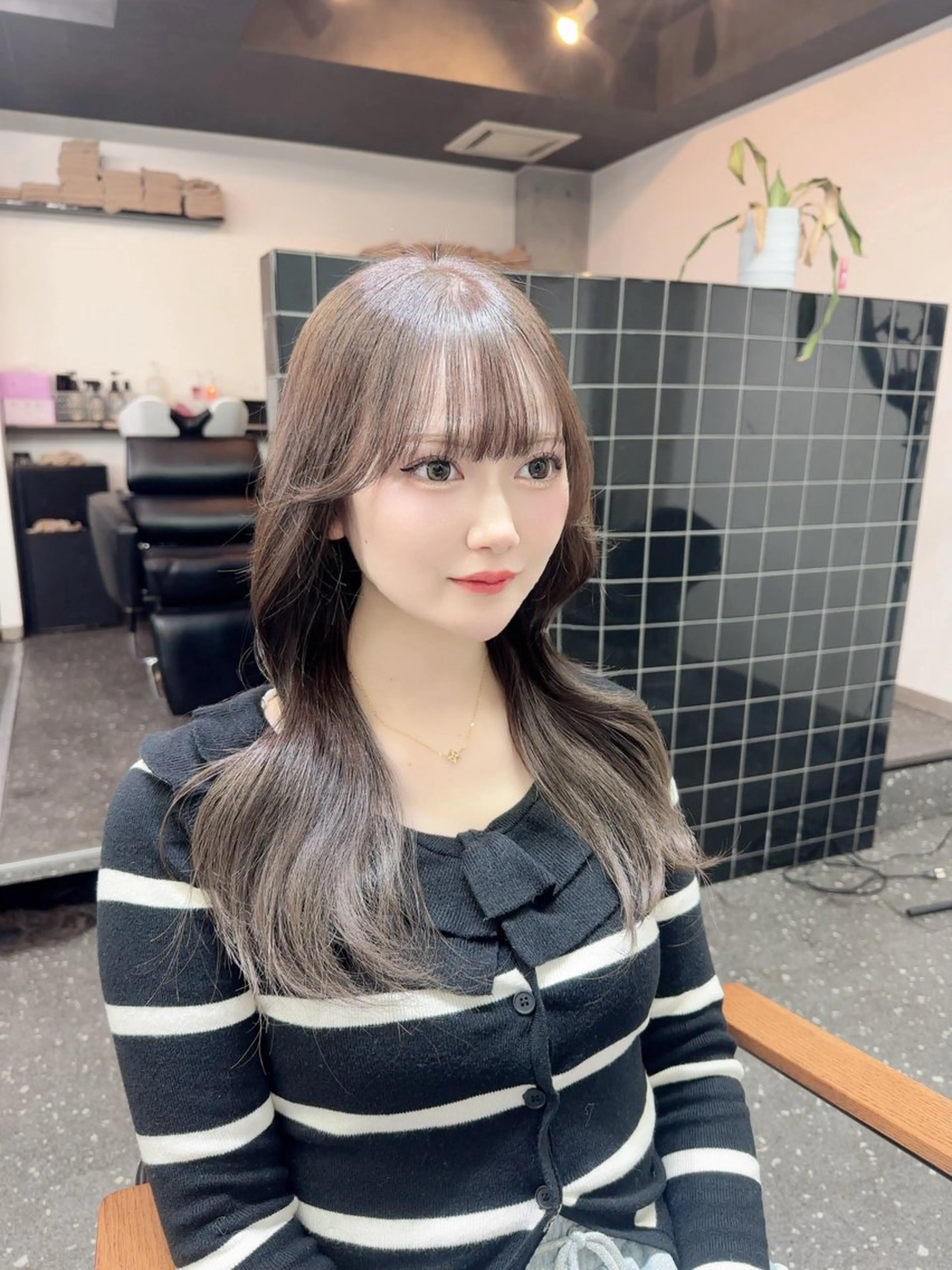 ロング カラー カット ヘアカラー トリートメント 髪質改善⭐️縮毛矯正 中野⭐️Rinaのヘアスタイル