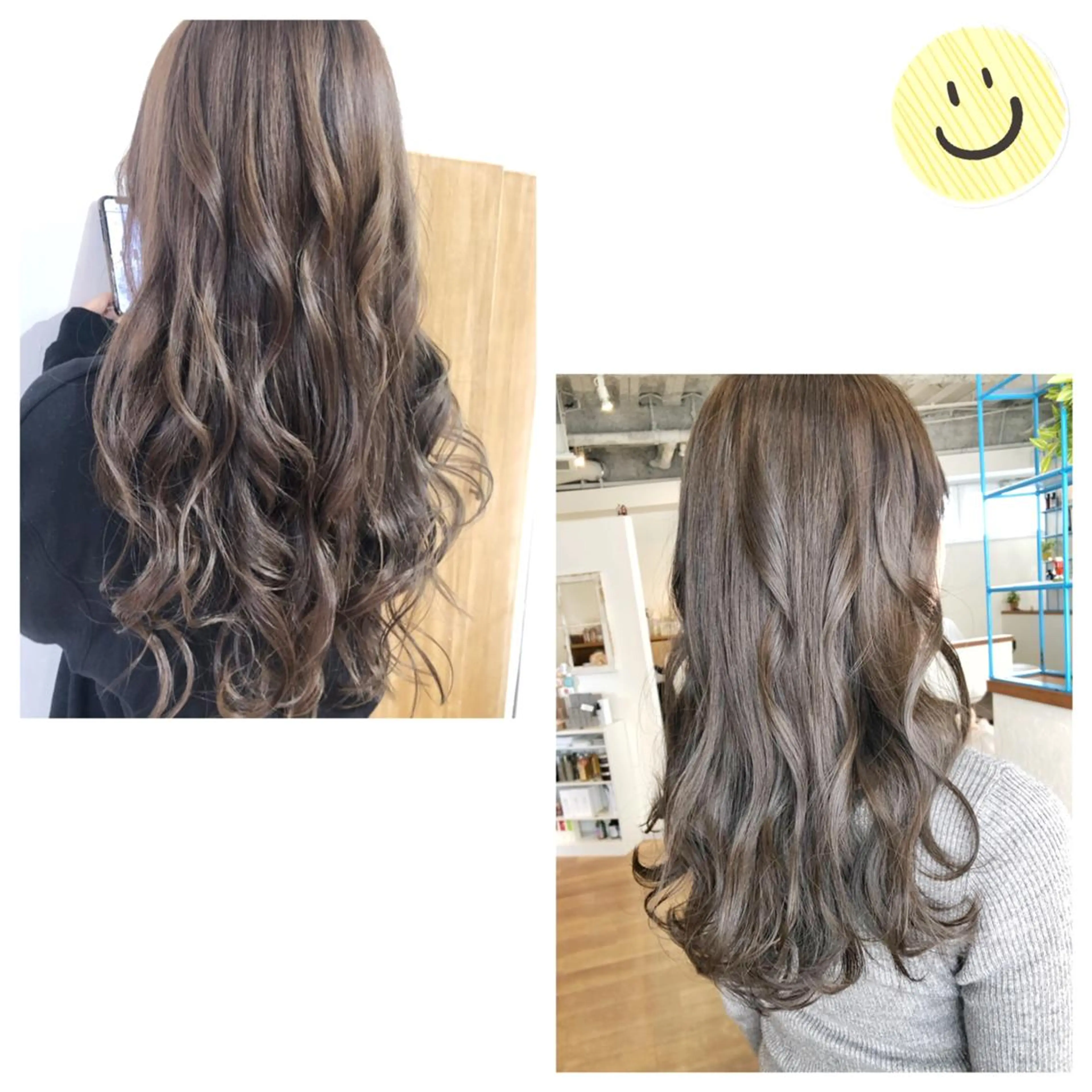 セミロング ヘアカラー ヘッドスパ 伊藤 かなのヘアスタイル