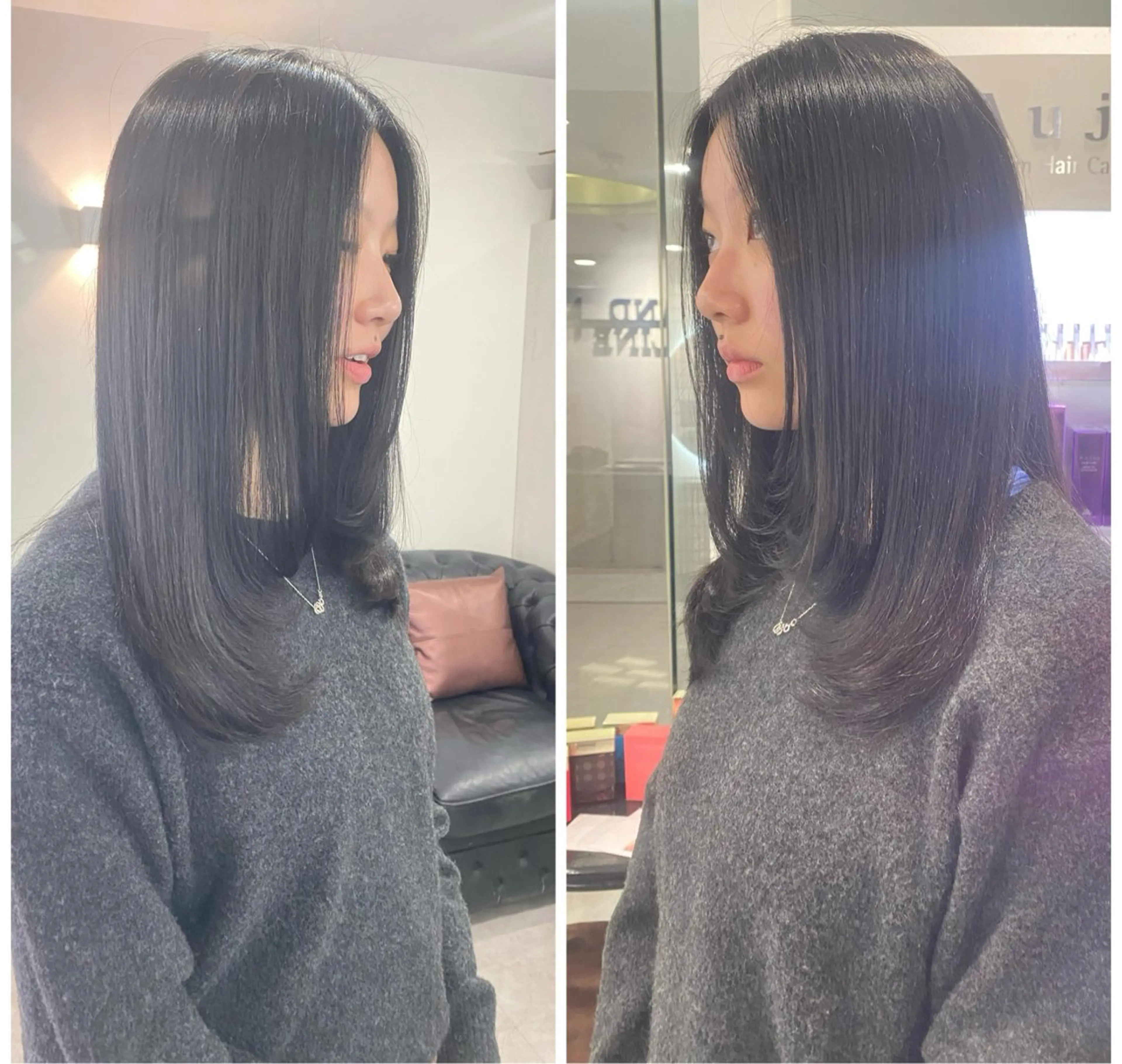 セミロング 友田 千栄のヘアスタイル