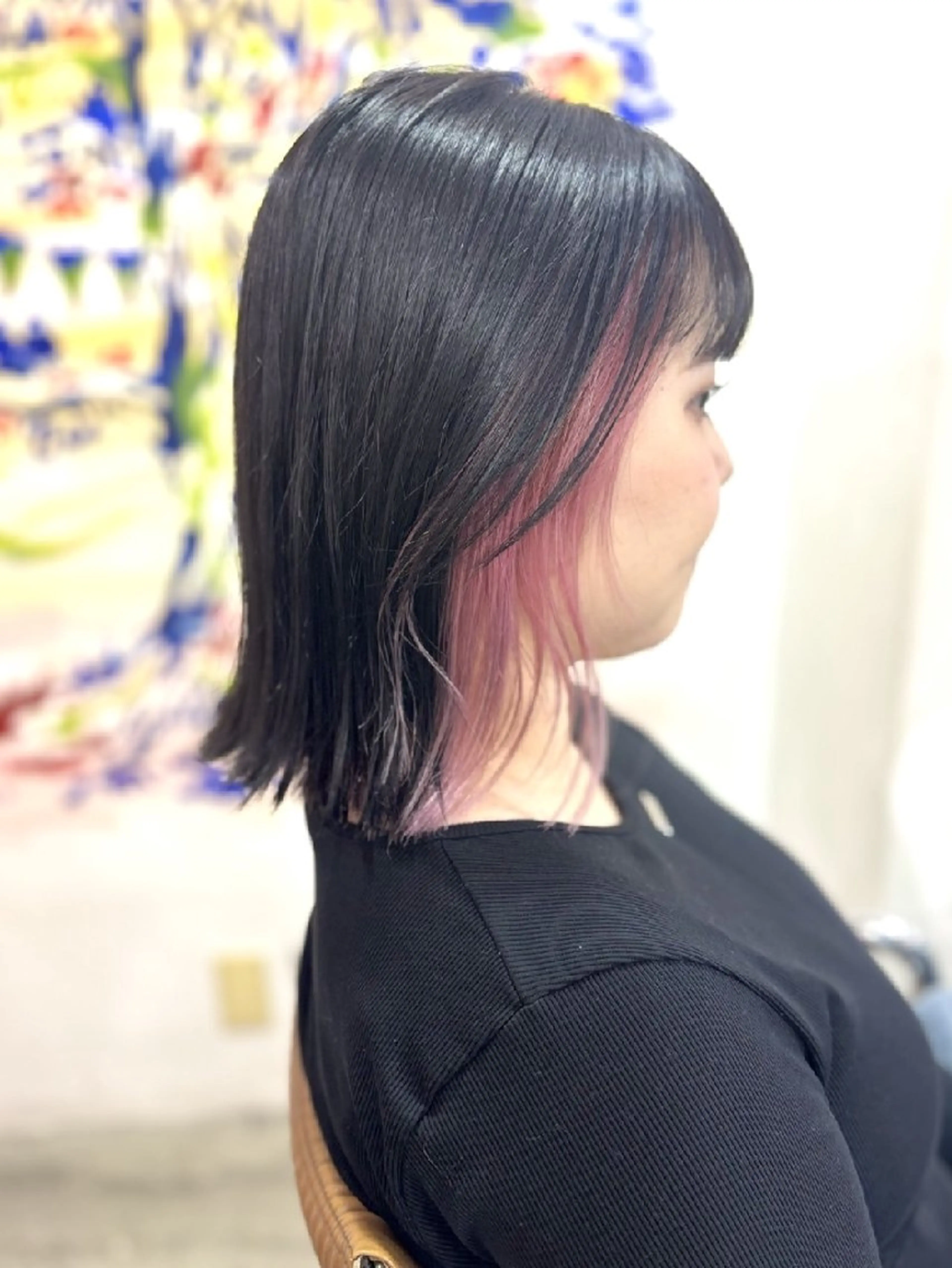 ミディアム カラー デザインカラー インナーカラー ボブ coii コイ【原宿/表参道】のヘアスタイル