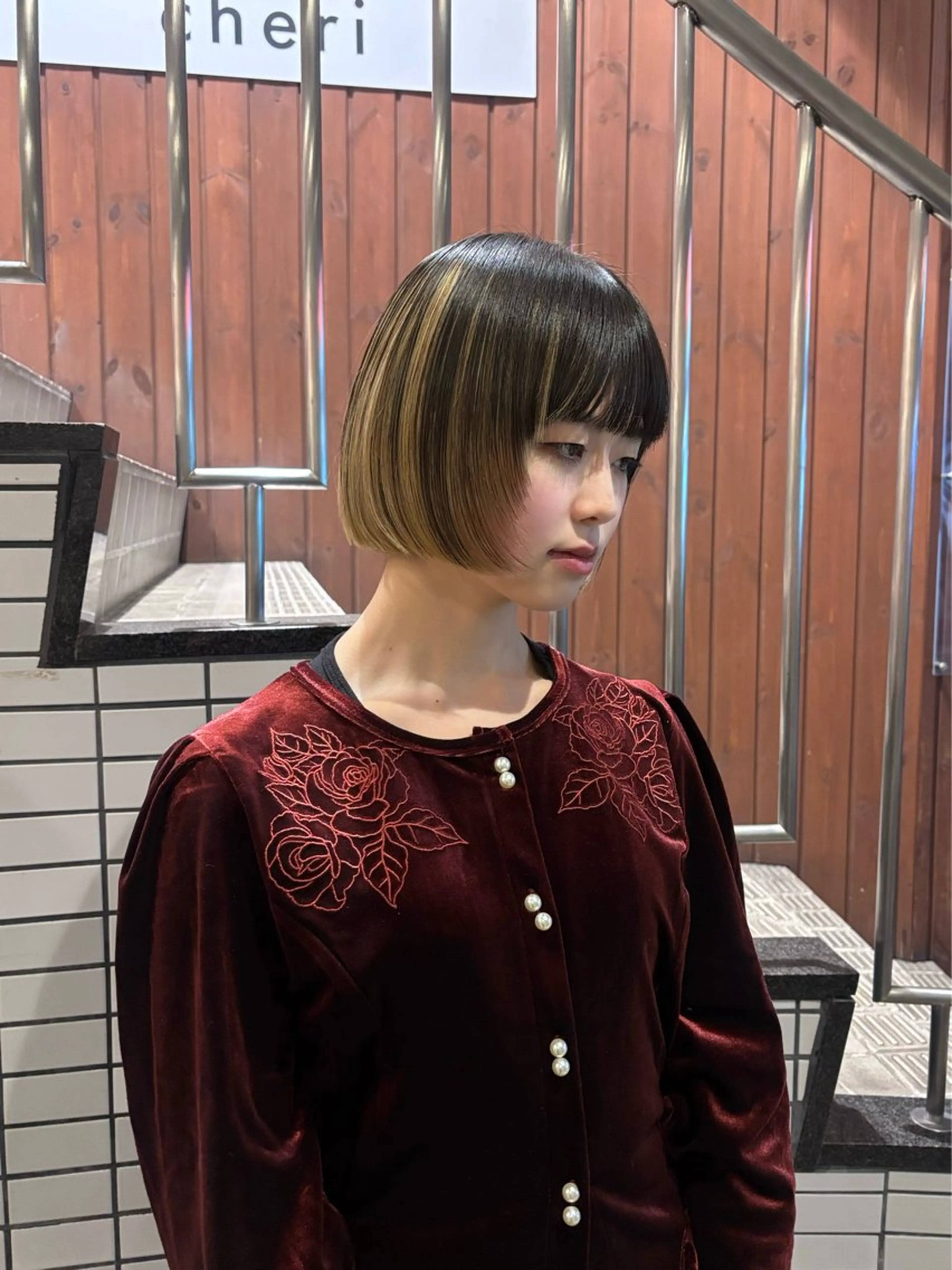 ショート ボブレイヤー ボブ レイヤーカット ボブ/メンズ/パーマ /Tamakiのヘアスタイル