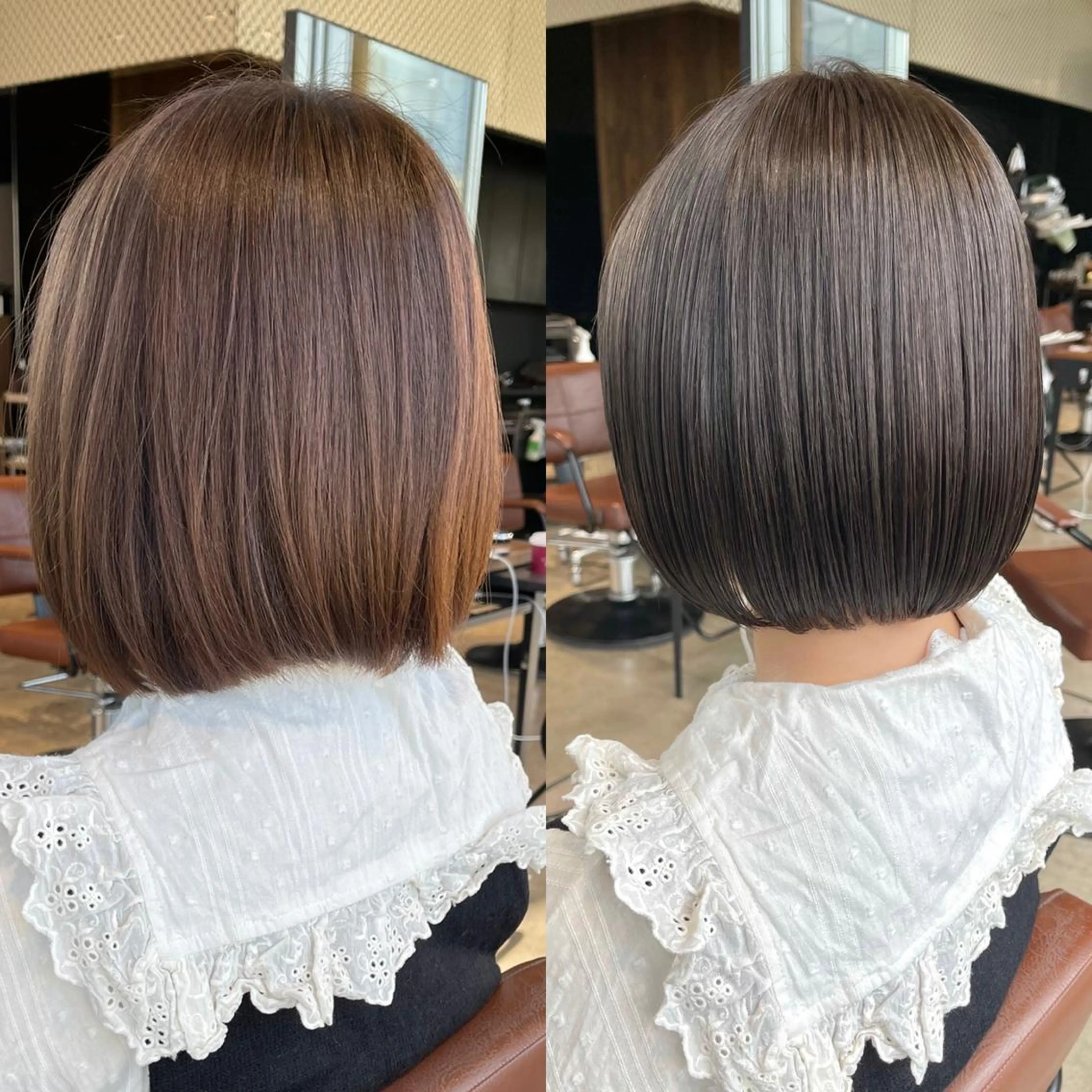 ミディアム カラー パーマ ヘアアレンジ 日本一の小顔カット/ ボブ/顔周り/韓国のヘアスタイル
