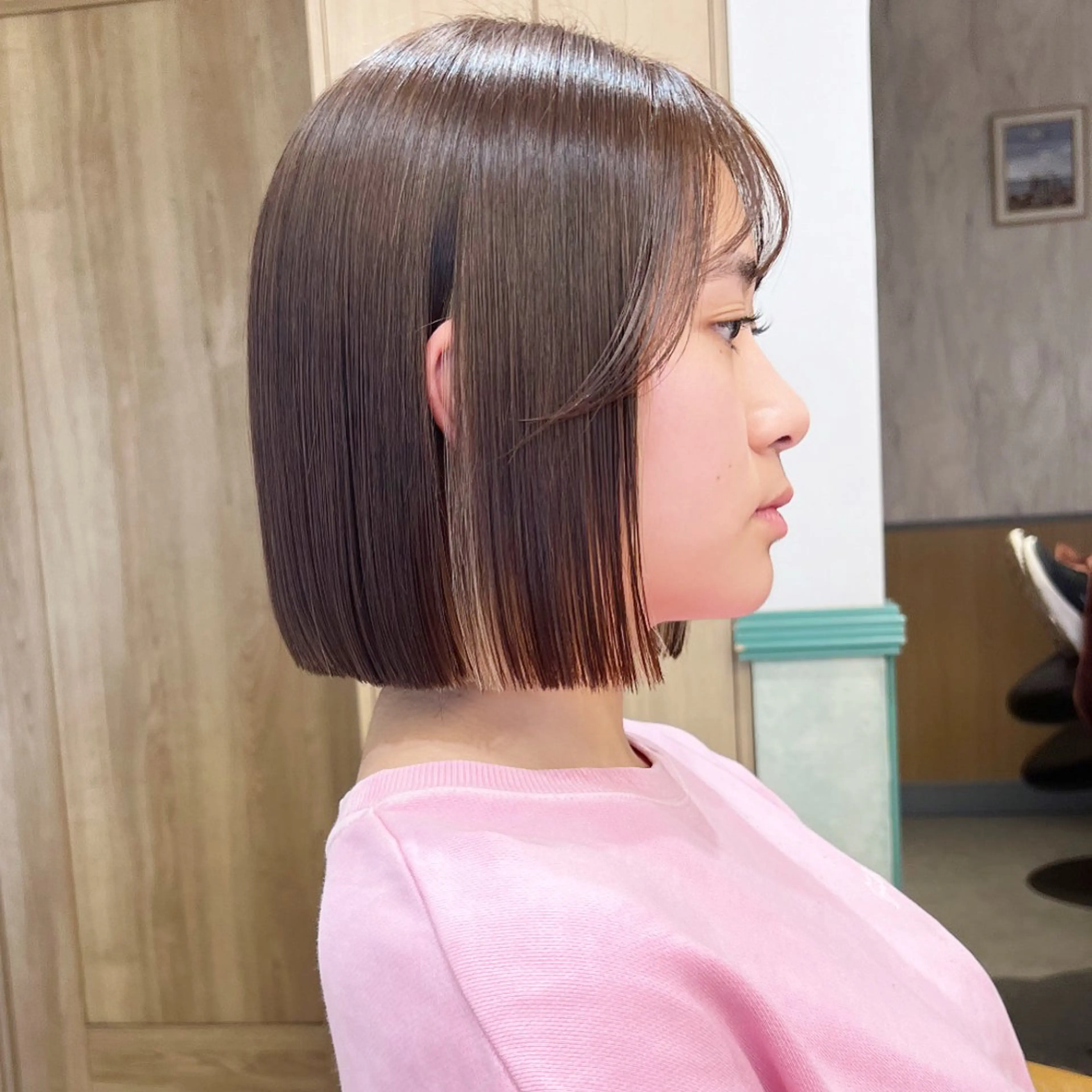 ショート カット 縮毛矯正 トリートメント レイヤー/ボブ 高嶋 優のヘアスタイル