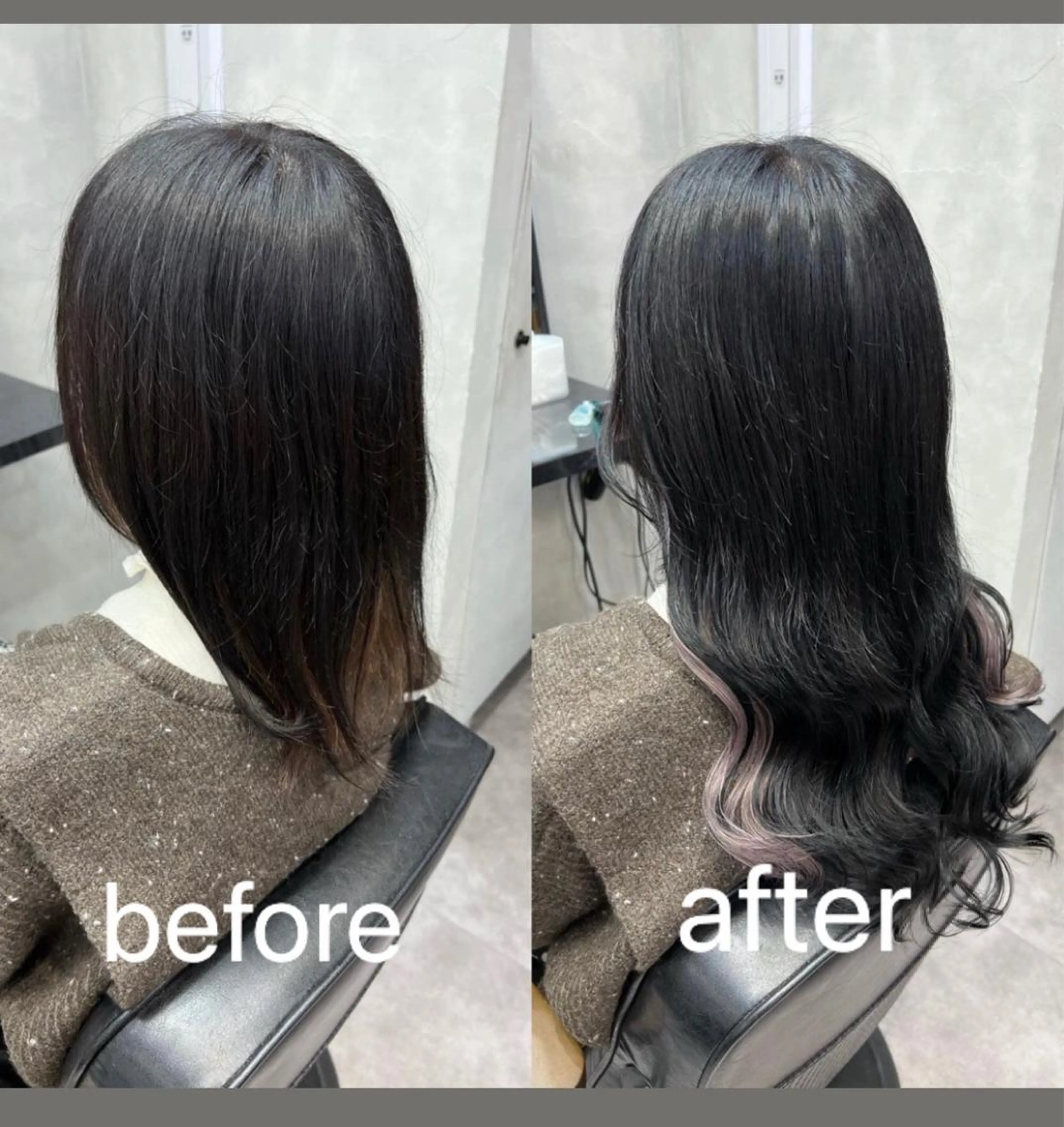 ミディアム エクステ 当日予約OKカット モデル濱川響太のヘアスタイル