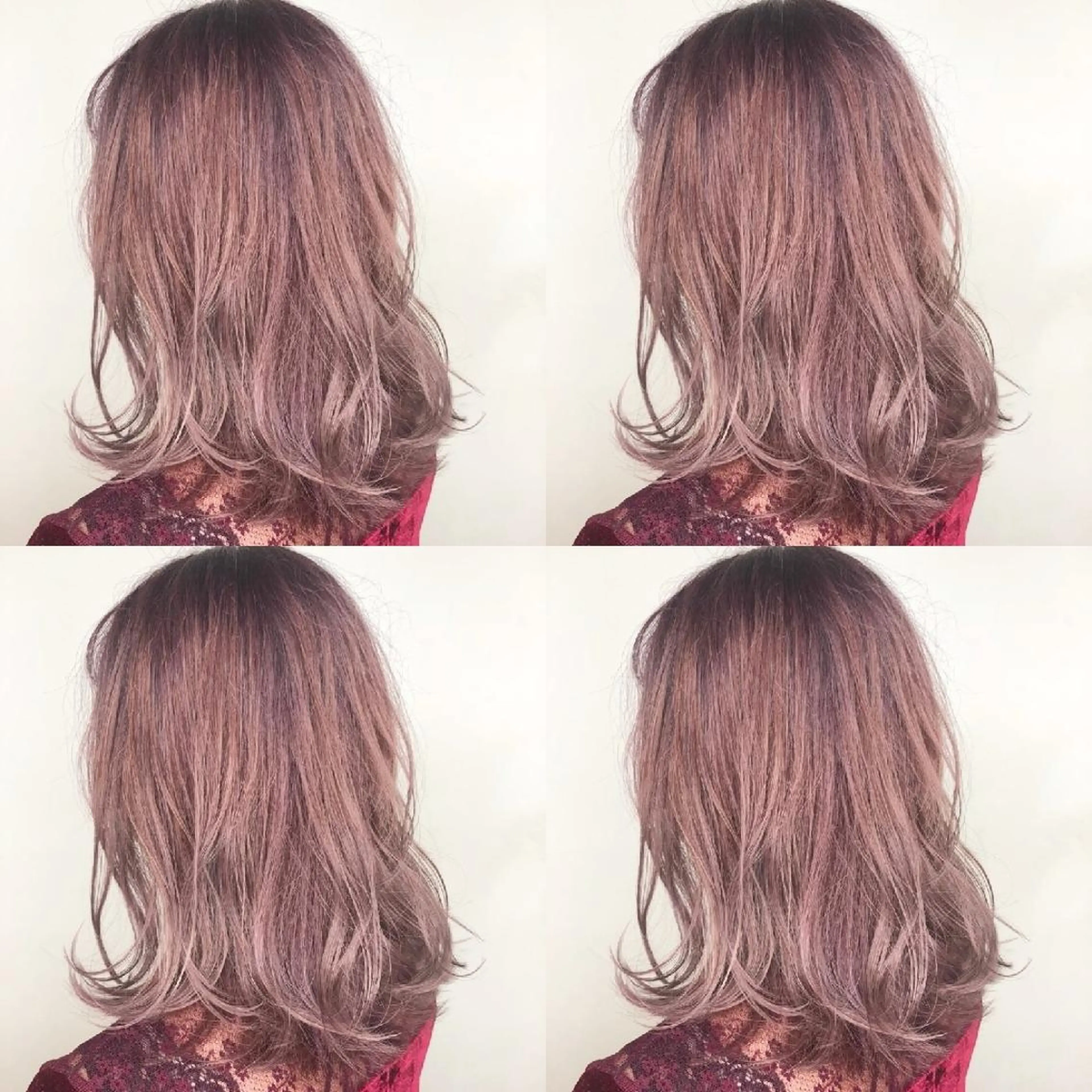 ミディアム カラー ハイトーンカラー 竹内啓太 ボブのヘアスタイル