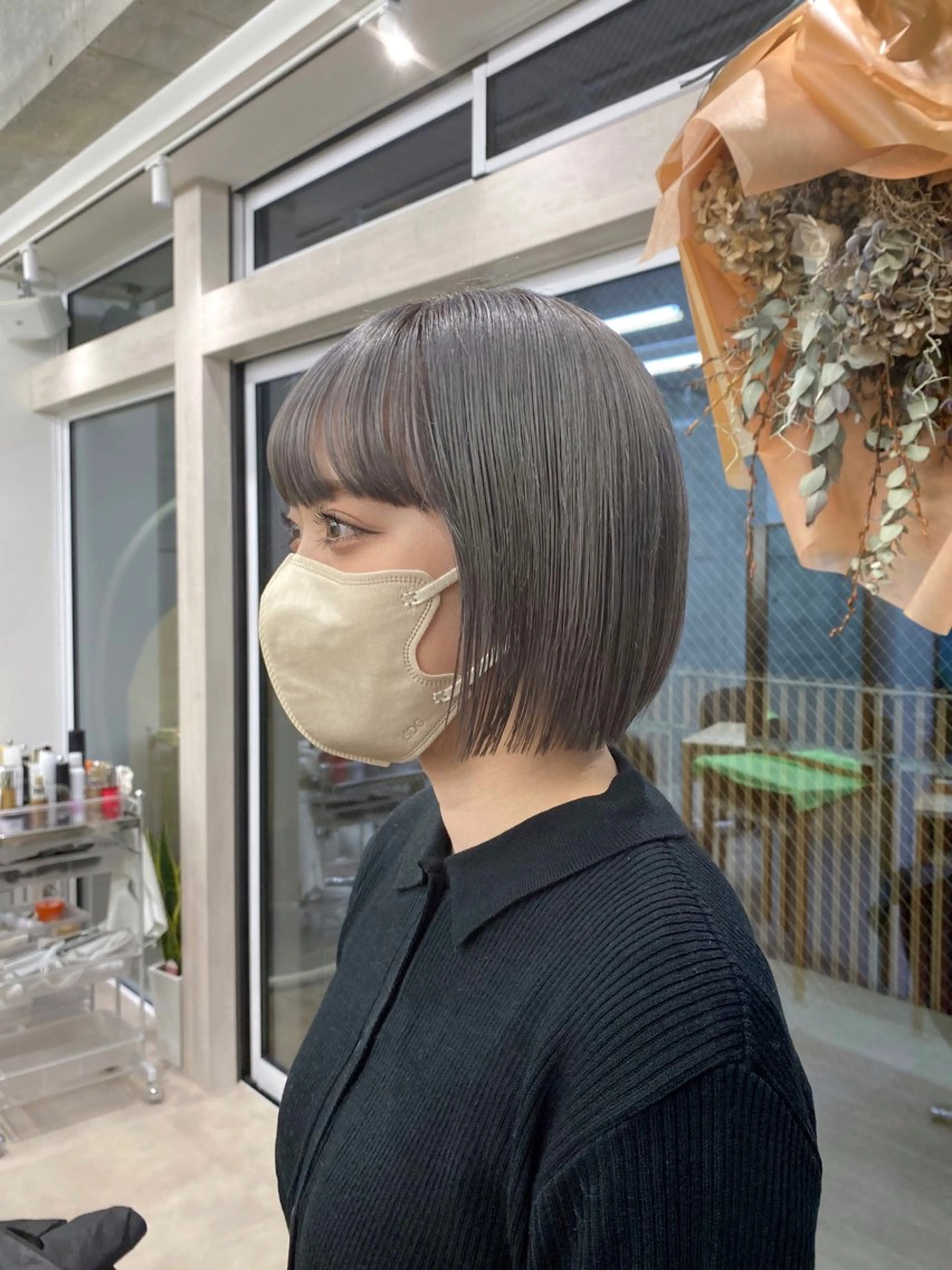 ショート カラー グレージュ ヘアカラー トリートメント 🌱ブリーチ・透明感 カラー/mapi🦭のヘアスタイル