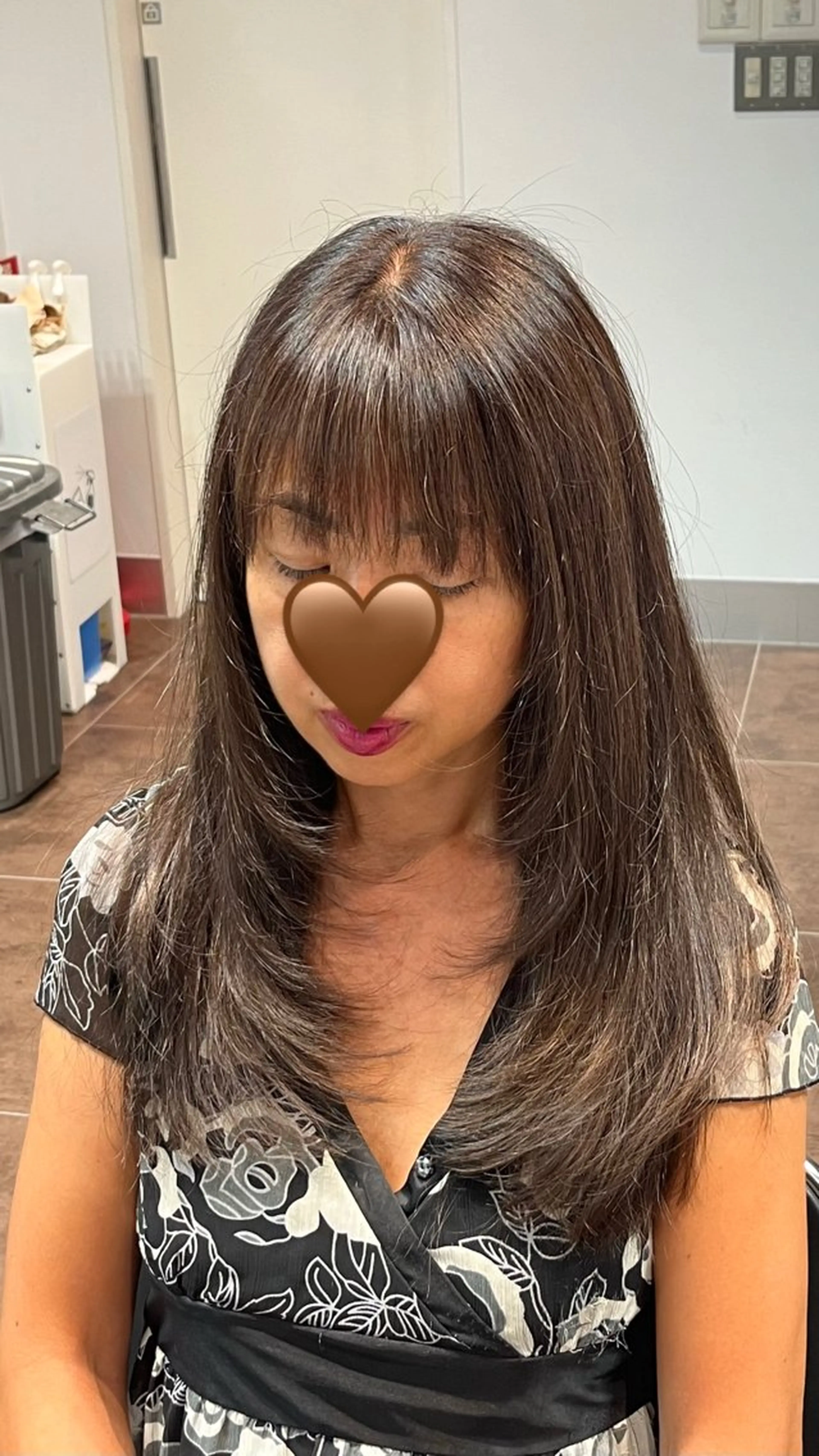 セミロング カラー ハイレイヤー レイヤーカット mit新宿所属・mit bytree MISAKI🎀のヘアスタイル