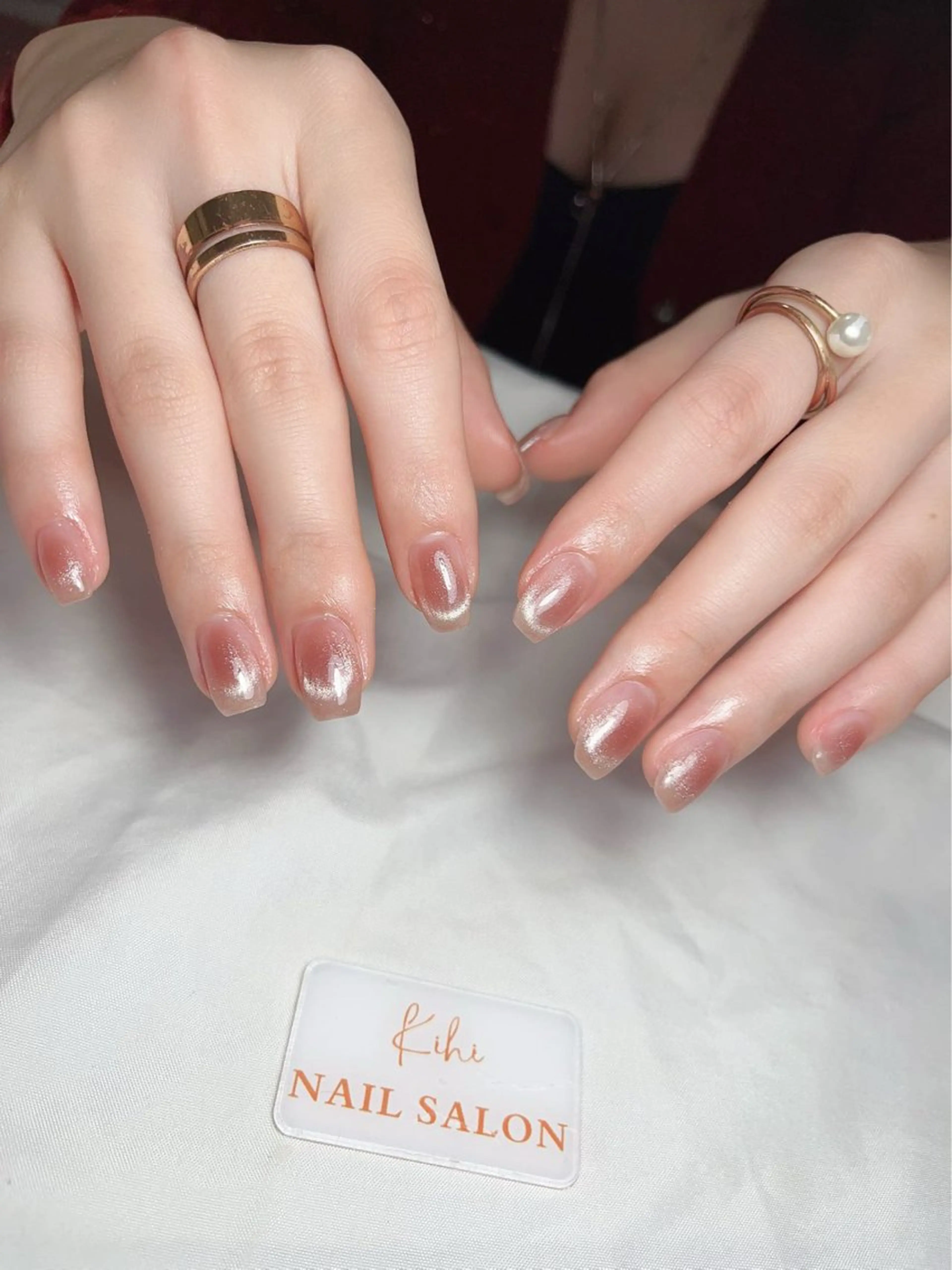 ネイル アートネイル フレンチネイル ジェルネイル グラデーション 韓国ネイル ハンドネイル ハンドケア さくら💮💮 【オフ無料】のネイルデザイン