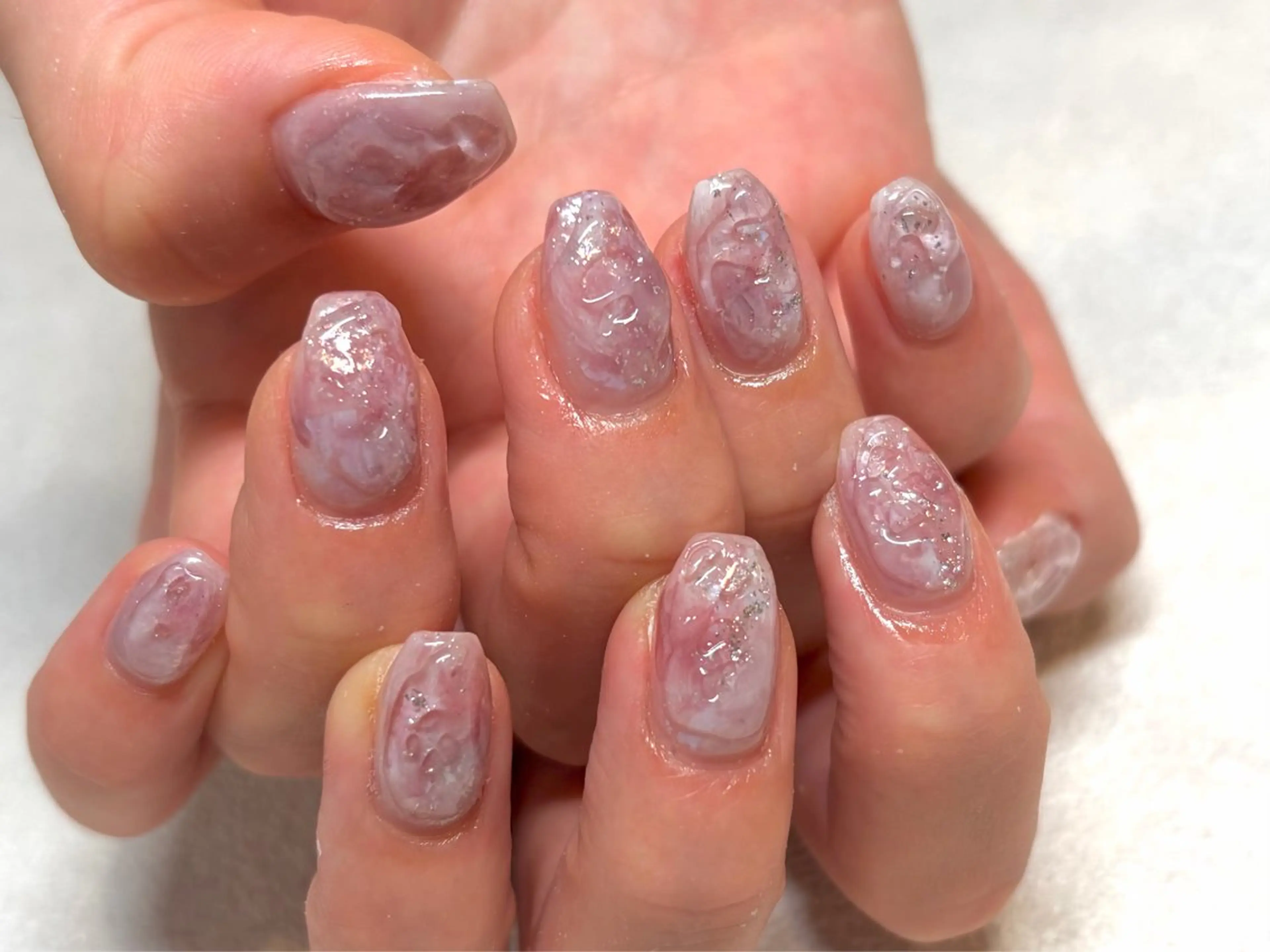 ネイル 桜ネイル ニュアンスネイル 春ネイル ハンドネイル ニュアンス/持ち込み 🪼yui🪼のネイルデザイン