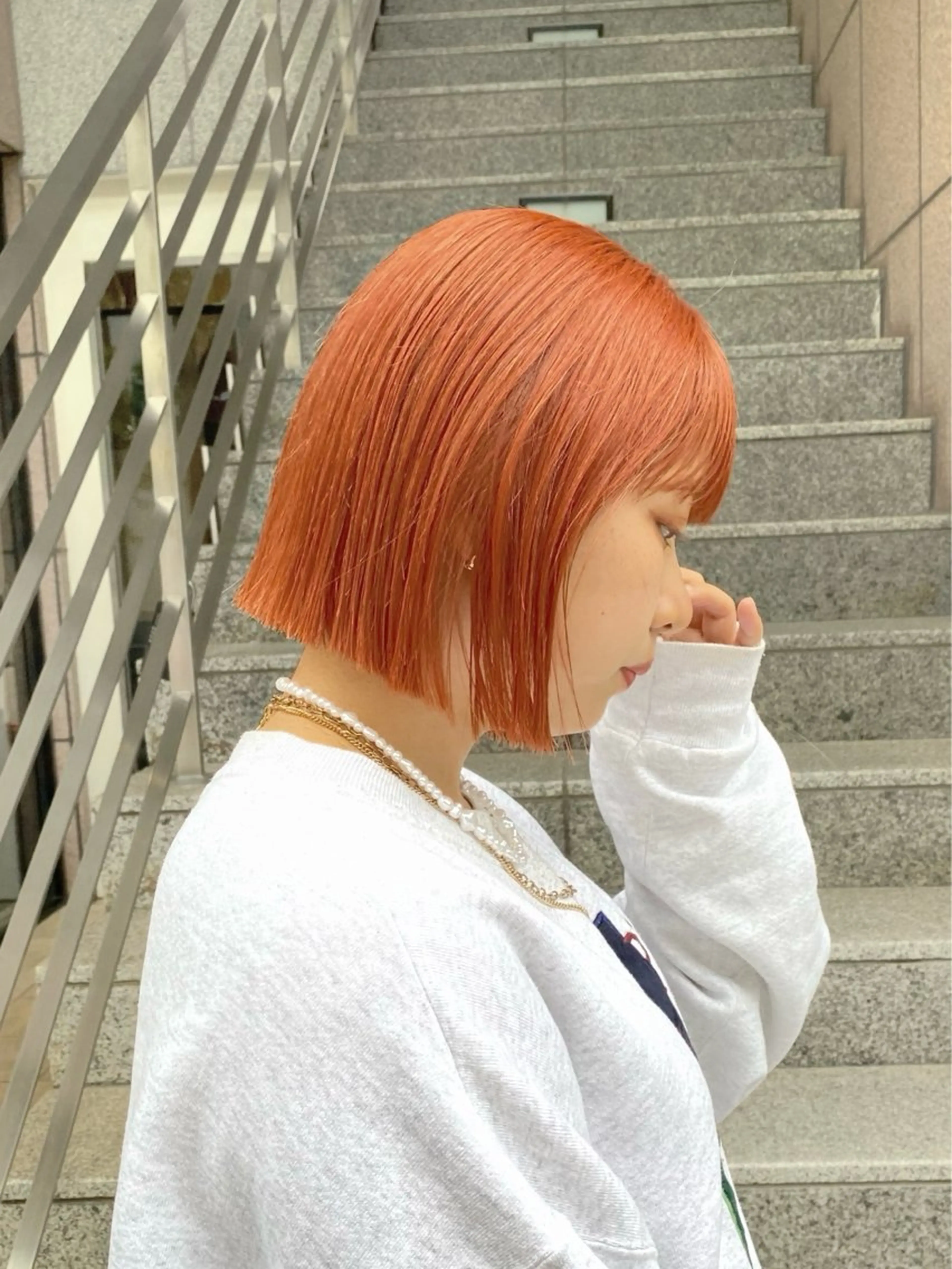 セミロング カラー ヘアカラー トリートメント Lomalia 🤍🫧/makoのマツエク・マツパデザイン