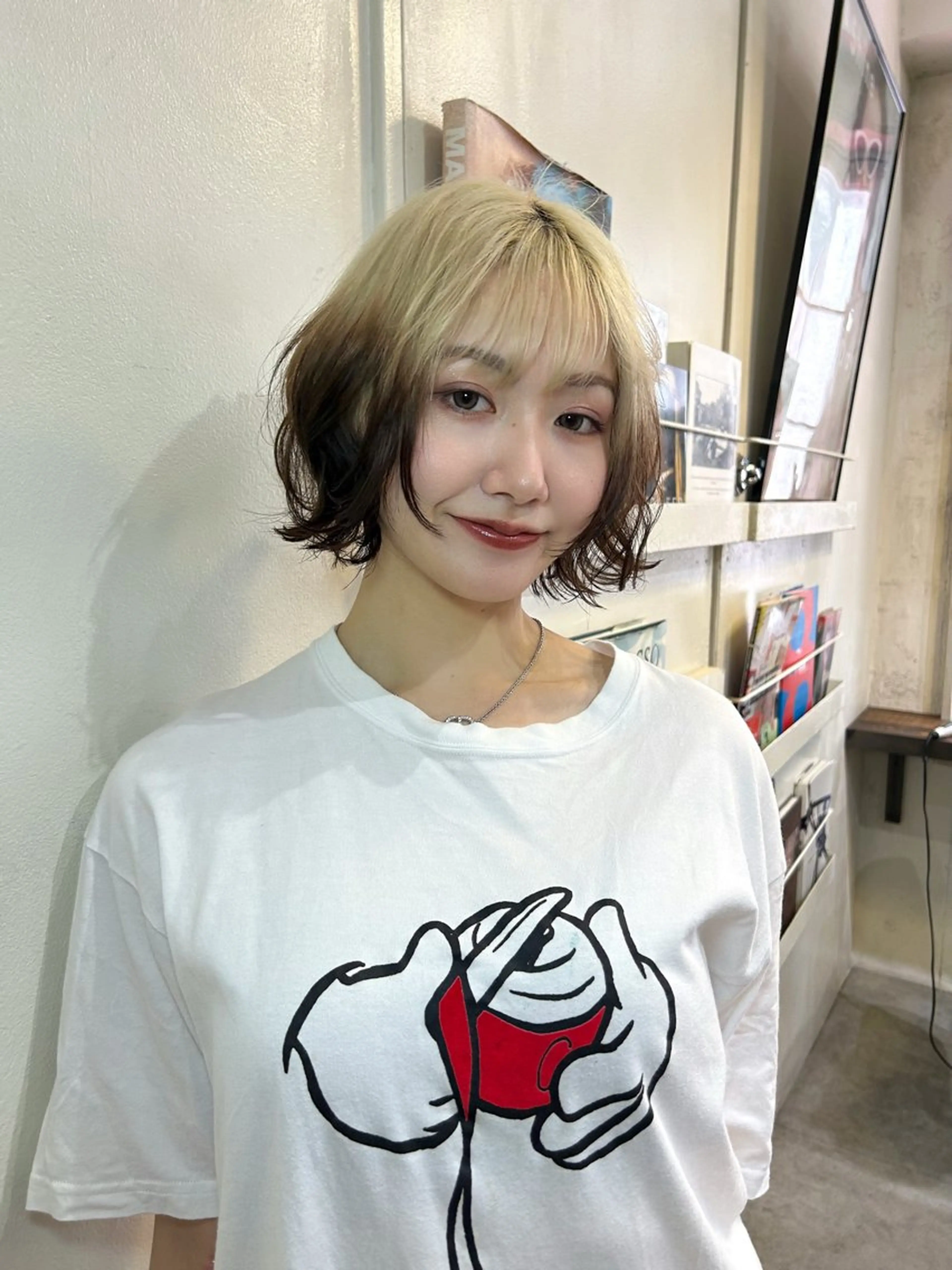 ショート カラー 似合わせボブ/縮毛 矯正/りょうたのヘアスタイル