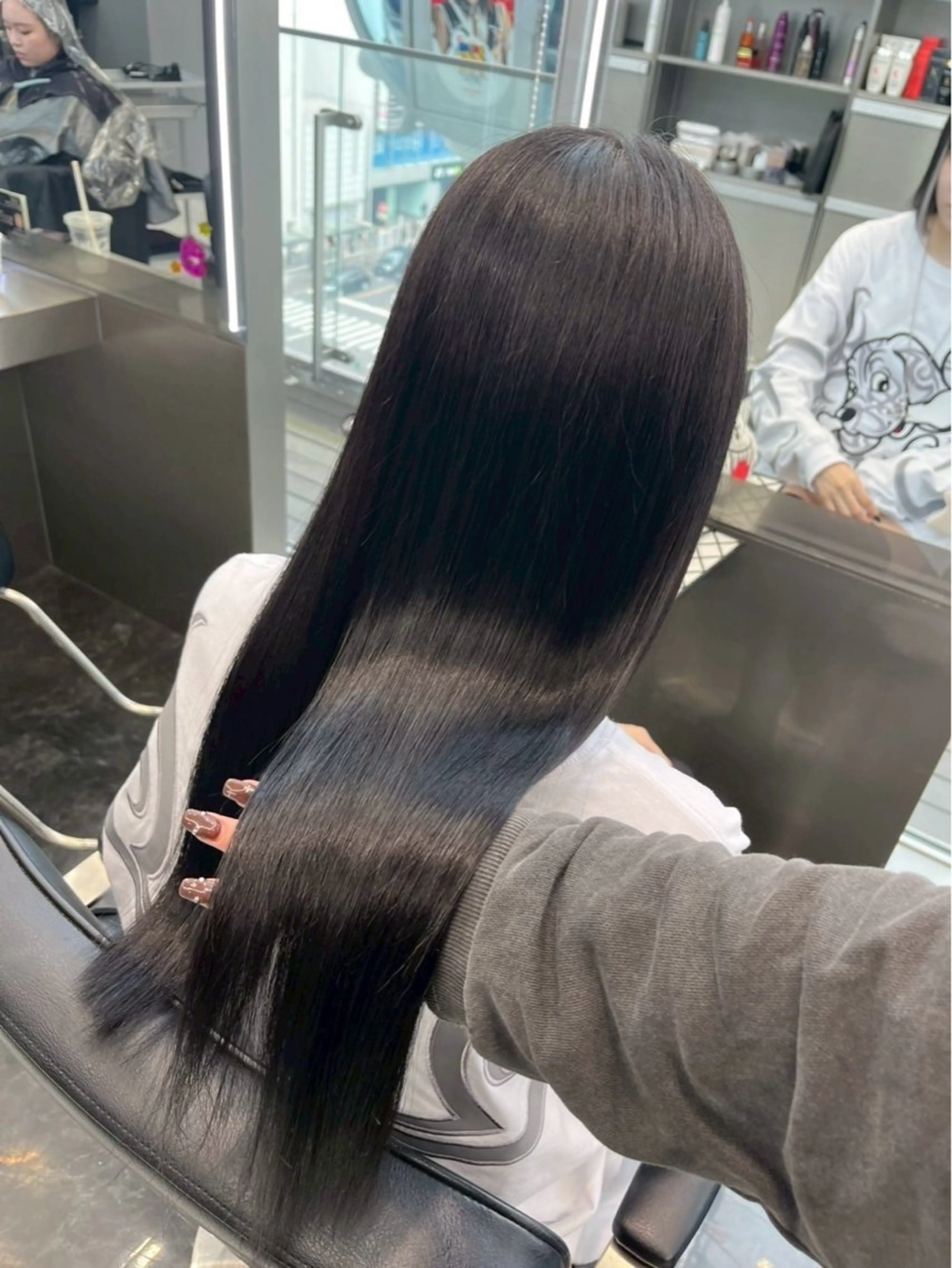 ロング カラー パーマ 【うねり/広がり/ 縮毛矯正】💟まなみのヘアスタイル