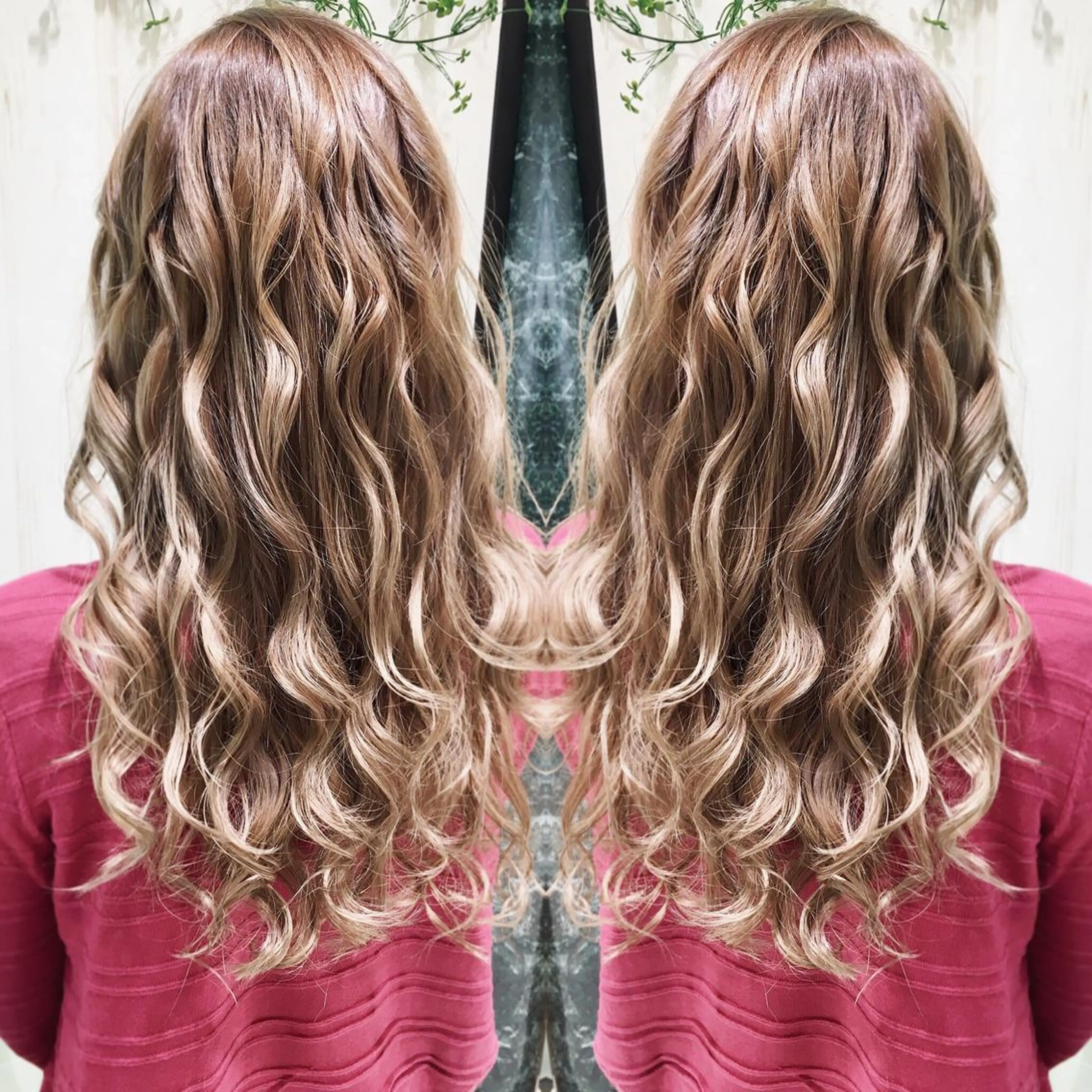 ロング カラー ブラウンカラー イルミナカラー 縮毛矯正 ブリーチ/バレイヤ ージュ川端裕司のヘアスタイル