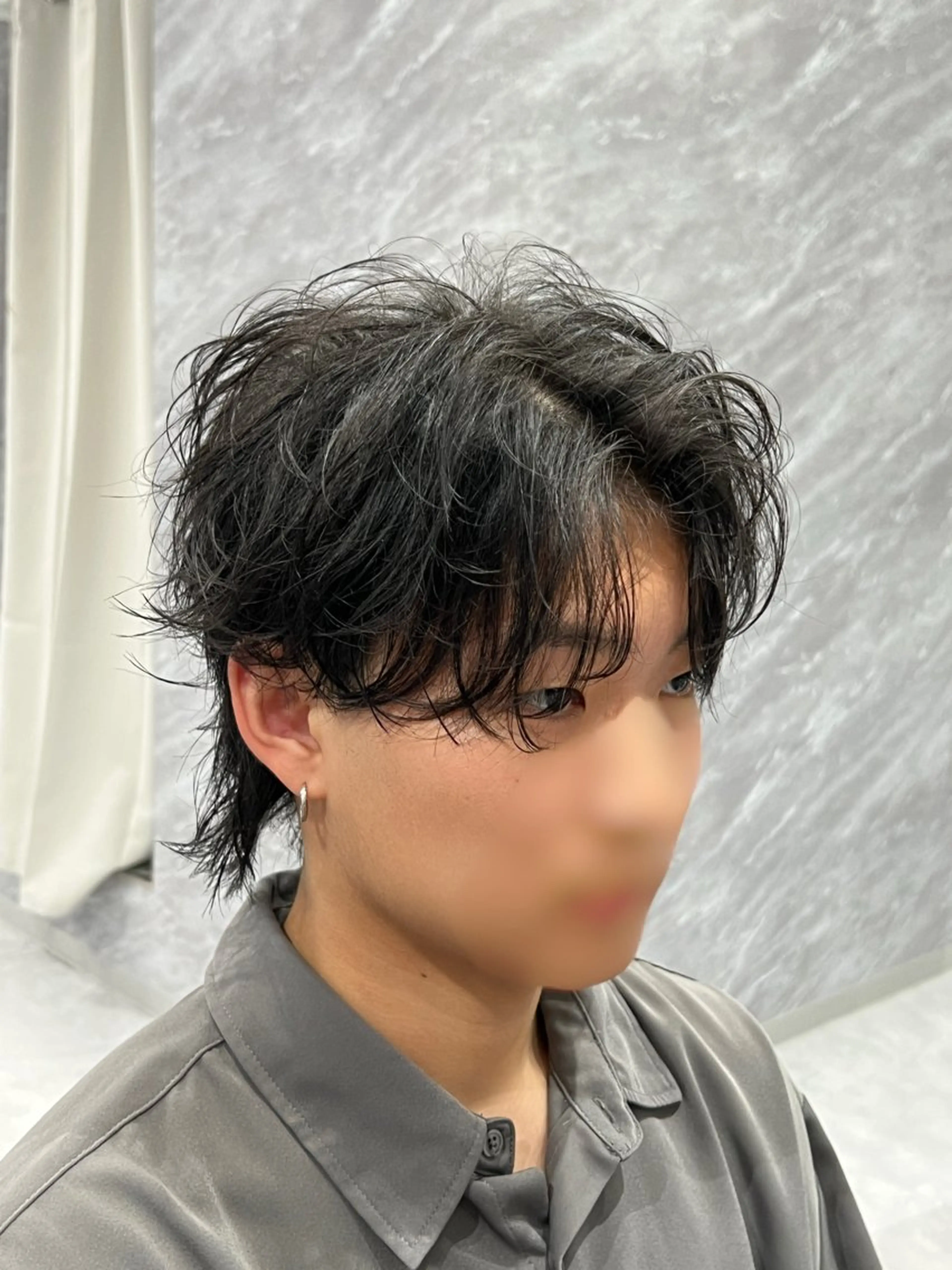 メンズ メンズパーマ ulus kobe 藤枝大地のヘアスタイル