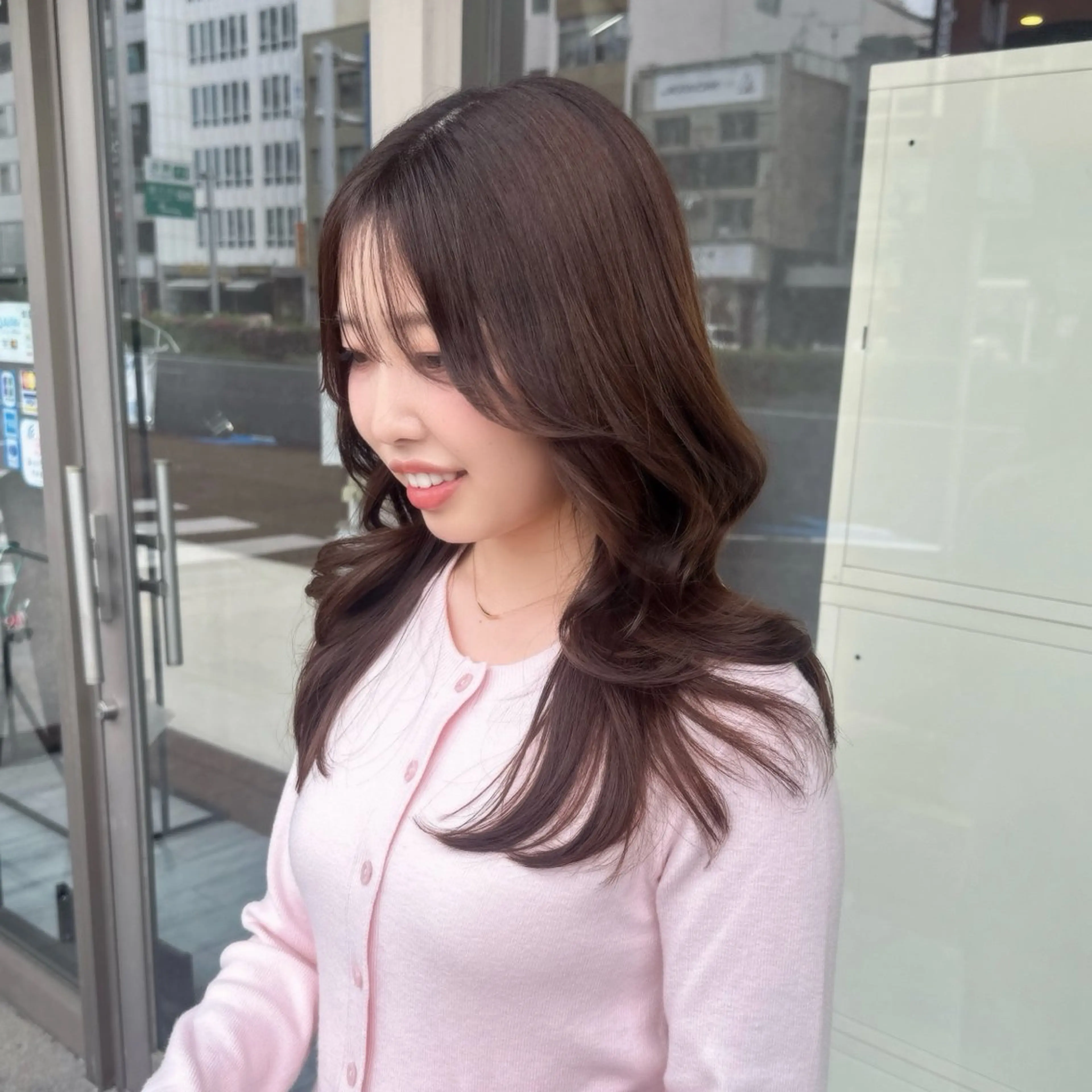 ロング カラー くびれヘア 韓国風ヘア レイヤーカット カット ヘアカラー トリートメント レイヤー/高橋 みく /池下/千種のヘアスタイル