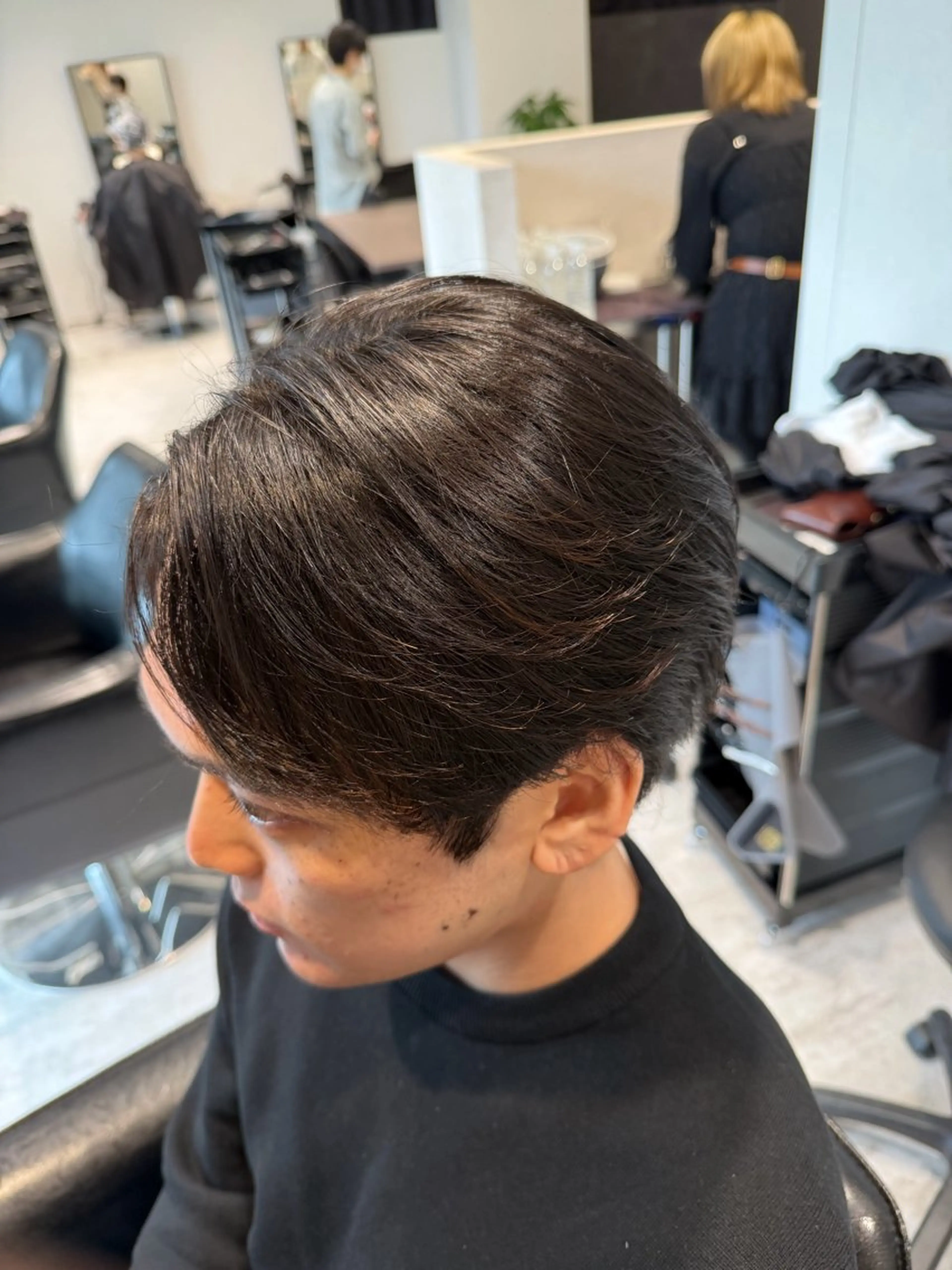 ミディアム パーマ メンズ カット 縮毛矯正 メンズ特化👨 細谷碧海のヘアスタイル