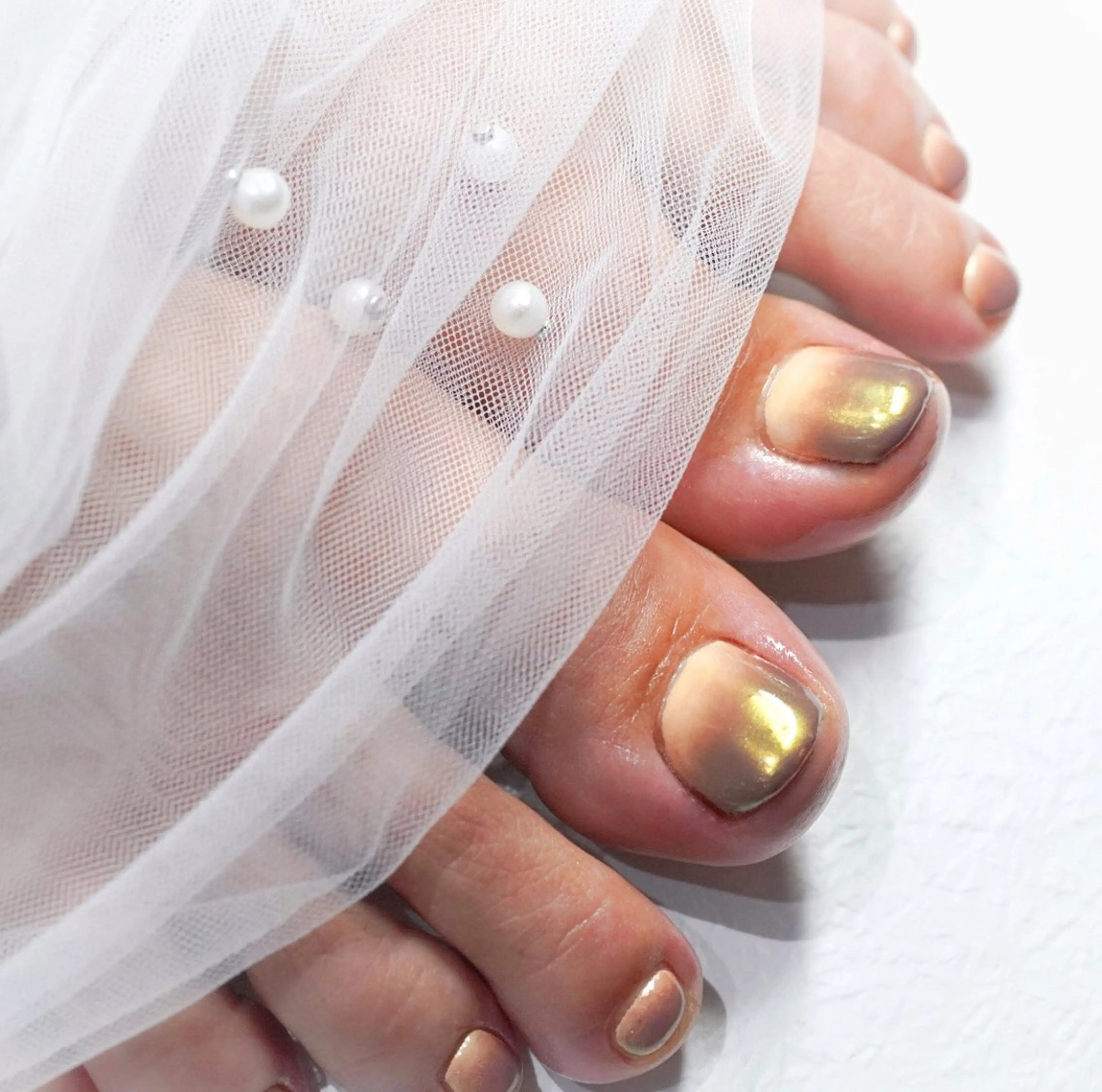 ミディアム フットネイル Re nailのネイルデザイン