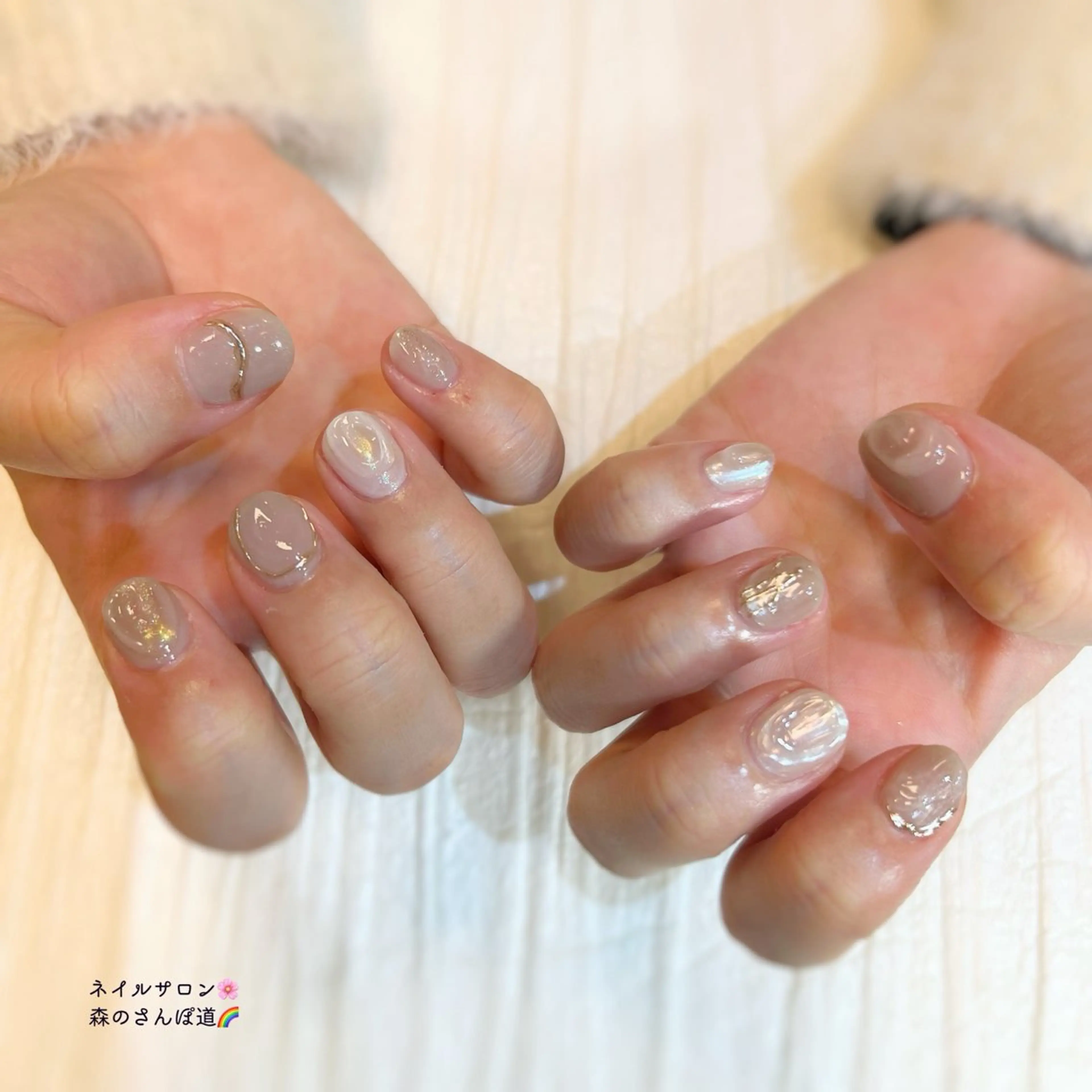 ネイル ハンドネイル 森のさんぽ道所属・ショートネイル 森のさんぽ道のネイルデザイン