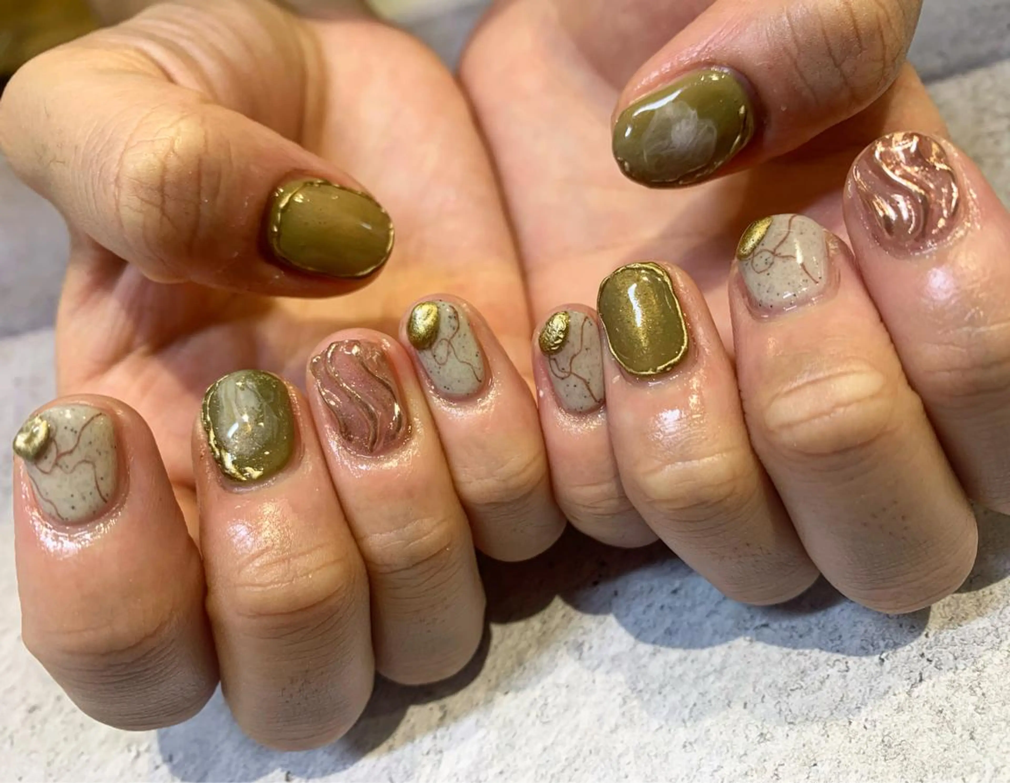 ネイル グリーン nail＊ runa🌻のネイルデザイン