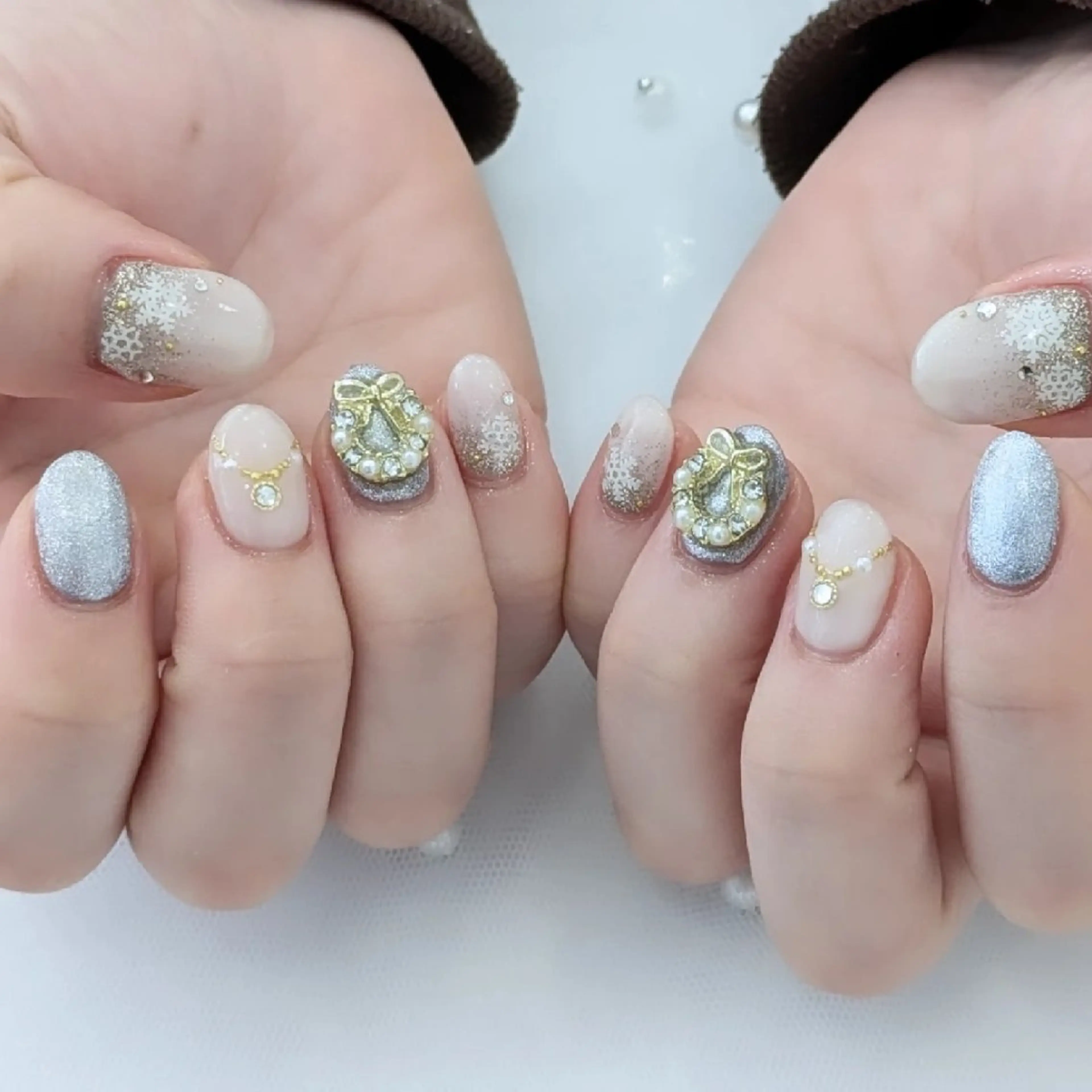 ネイル 冬ネイル クリスマス ハンドネイル Lily nail 船橋 yuki🍒のネイルデザイン