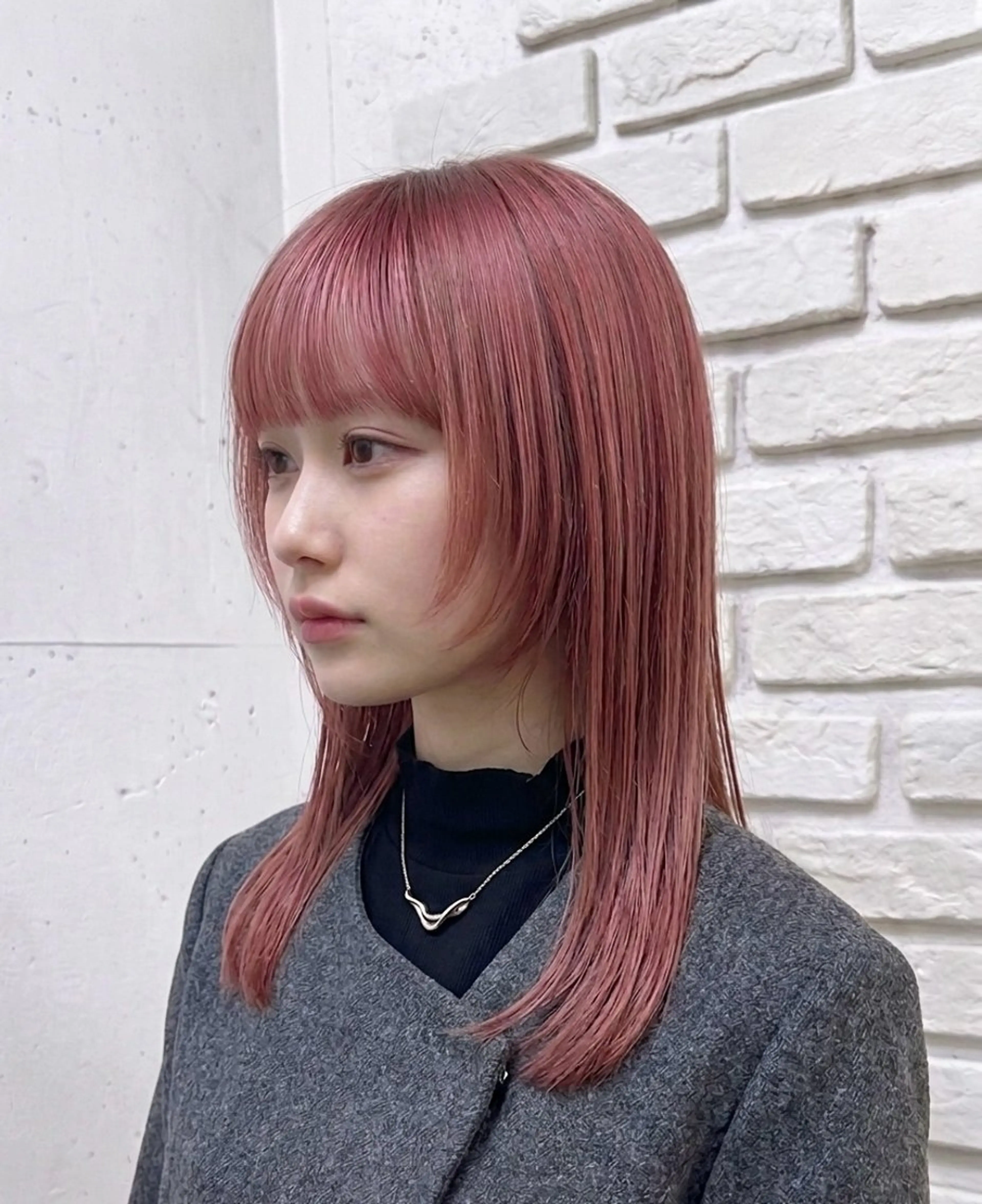 セミロング ヘアカラー トリートメント 池袋駅徒歩4分 hondaのヘアスタイル