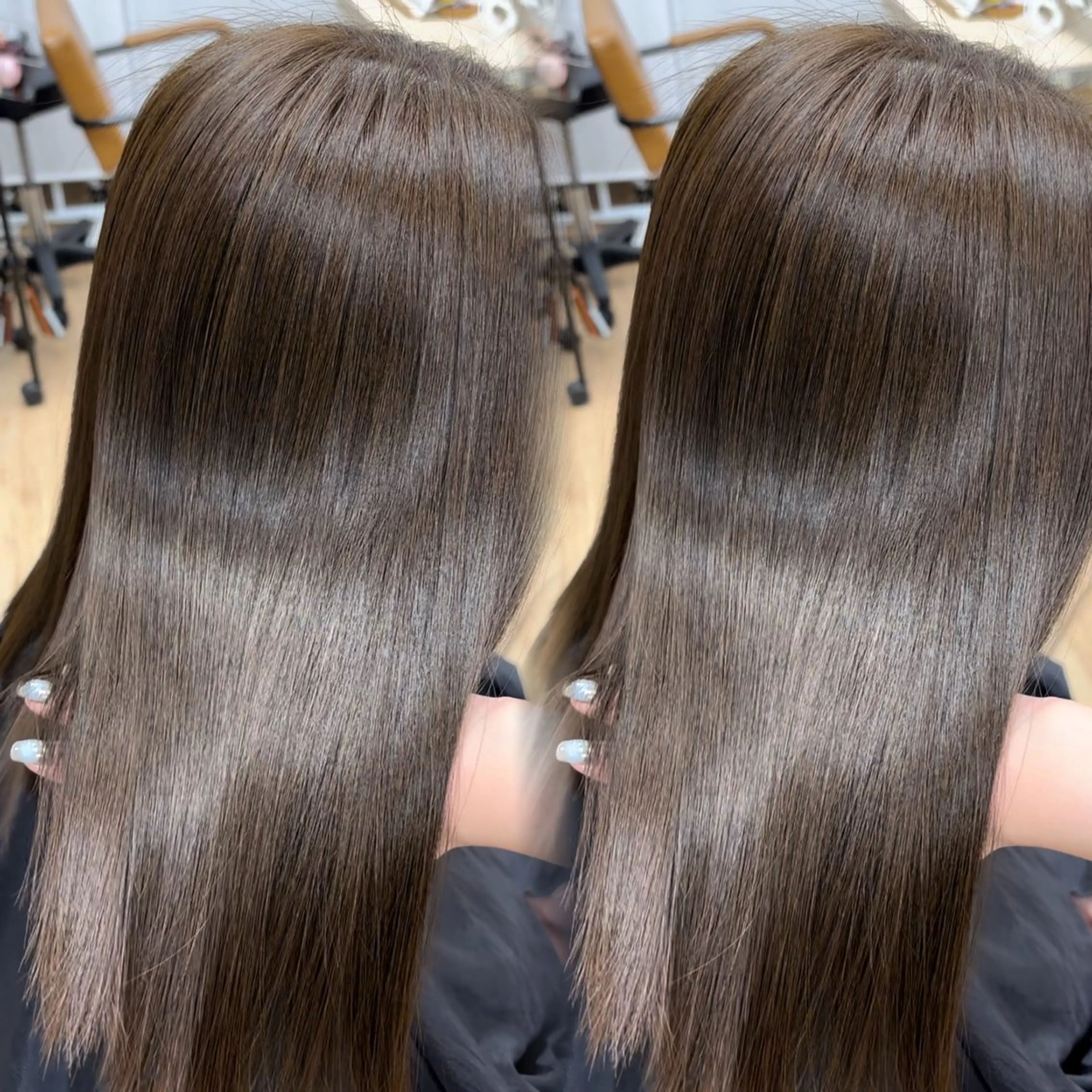 ミディアム カラー ベージュカラー オリーブベージュ 葉南 /LIANのヘアスタイル